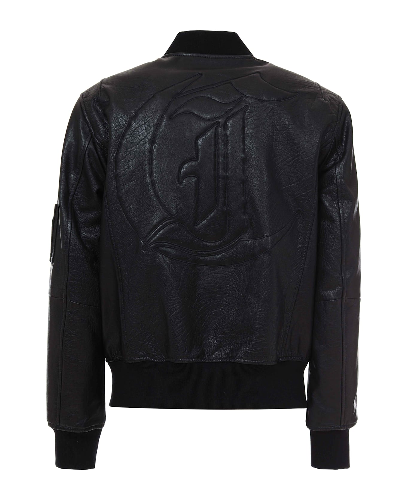 Roberto Cavalli Black Leather Just Cavalli Jacket - Black