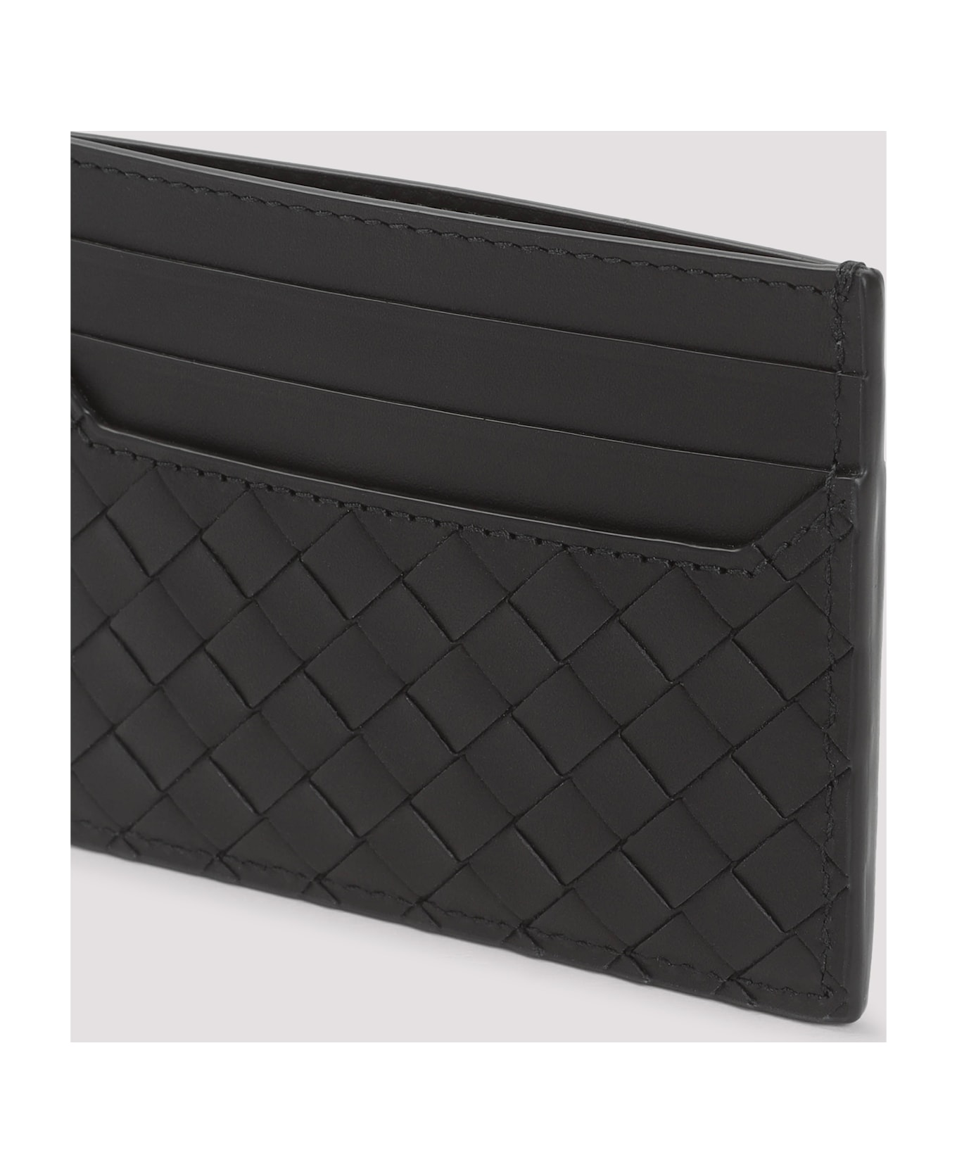 Bottega Veneta Black Leather Card Holder - Black