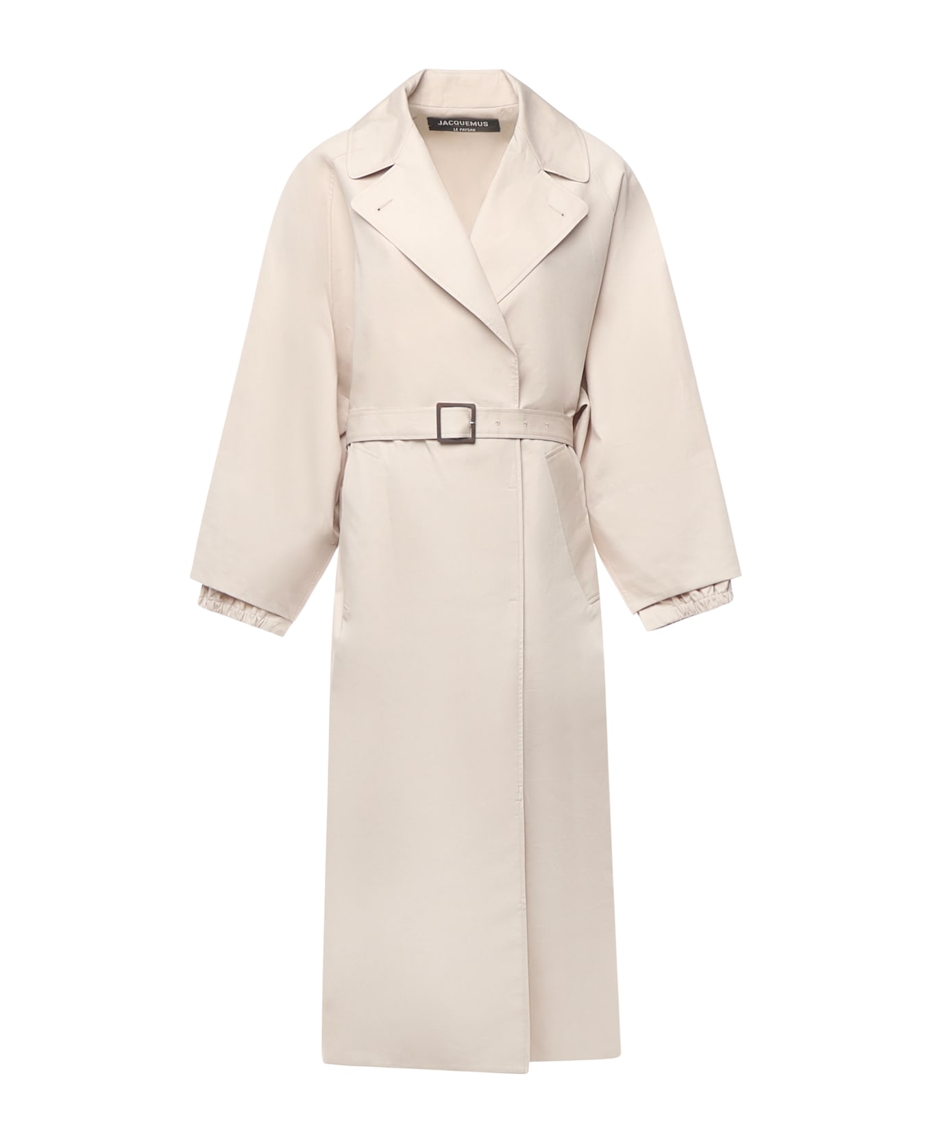 Jacquemus "le Trench Trapezi" Cotton Gabardine Trench Coat - Off-white レインコート