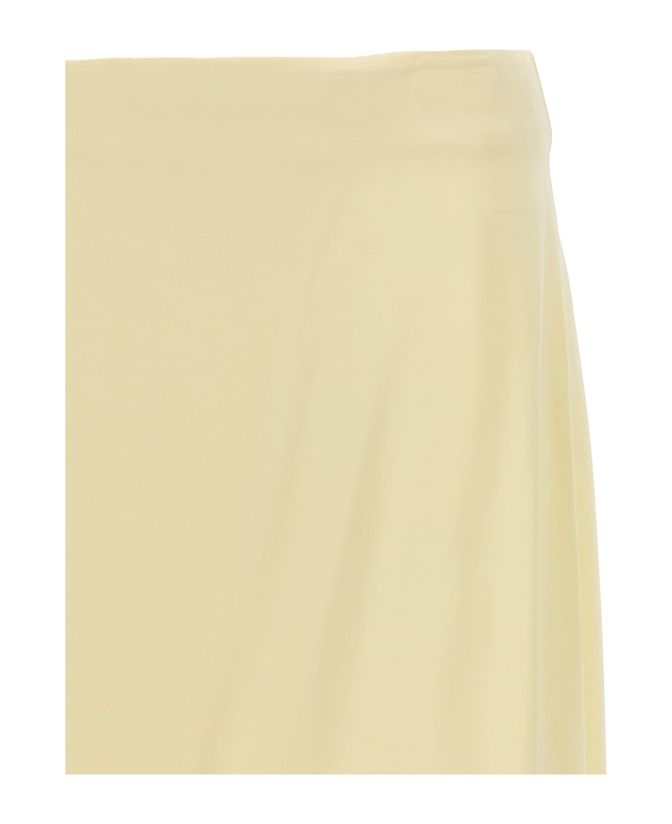 Jil Sander Satin Skirt With Side Slit - Yellow