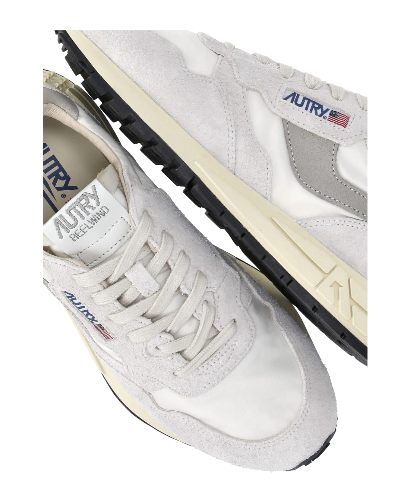 Autry Two-tone Leather Sneakers - White