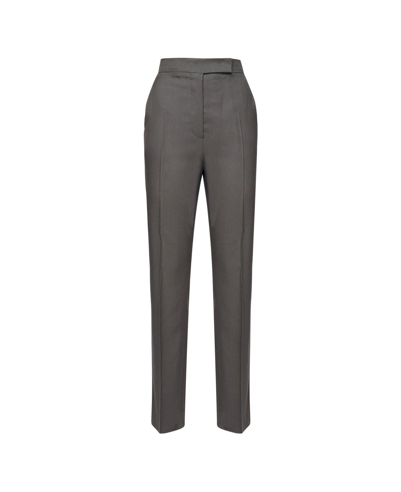 Max Mara Turbigo Pleat Detailed Striaght Leg Trousers - GREY