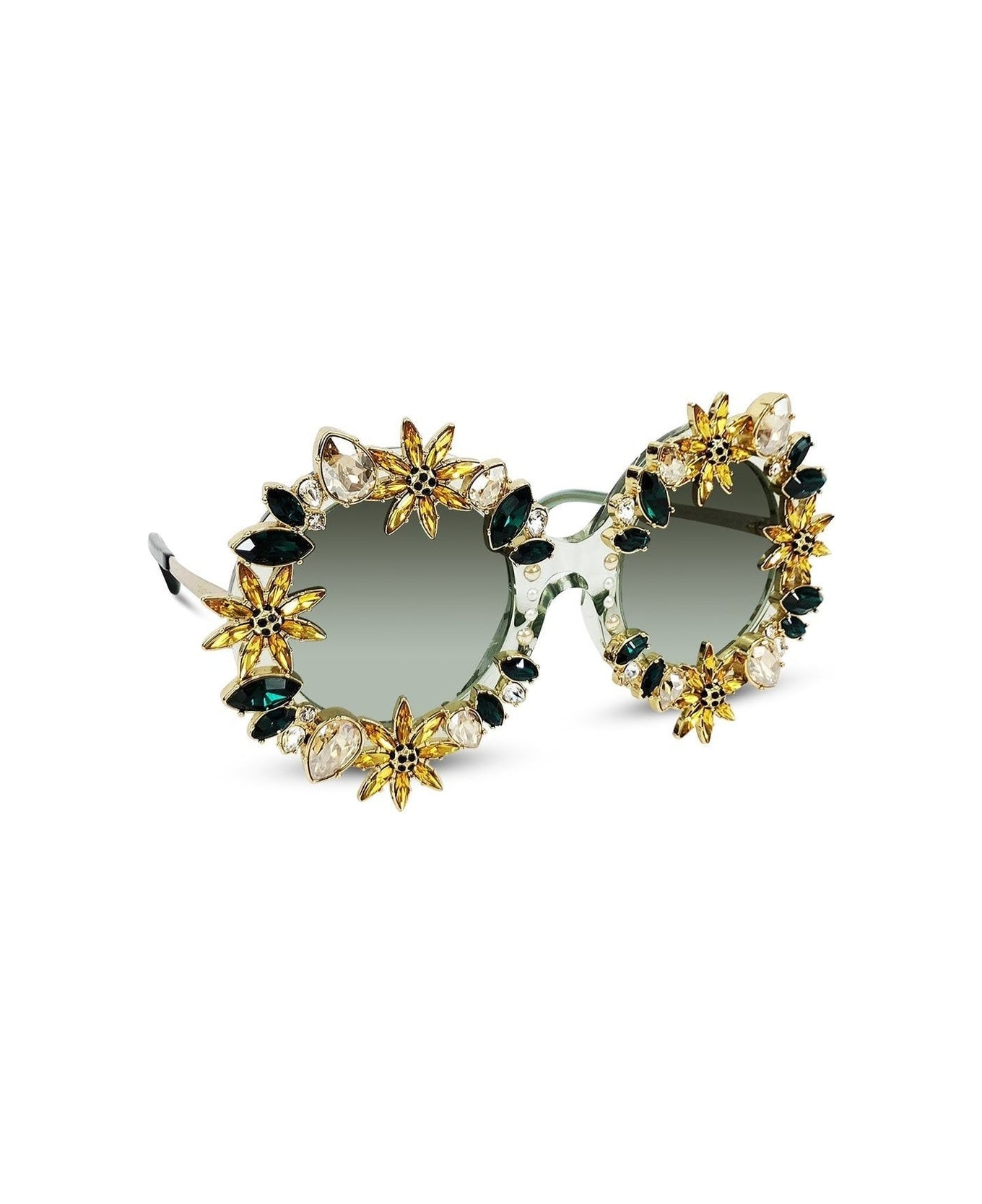Dolce & Gabbana Crystal Sunglasses - Gold サングラス