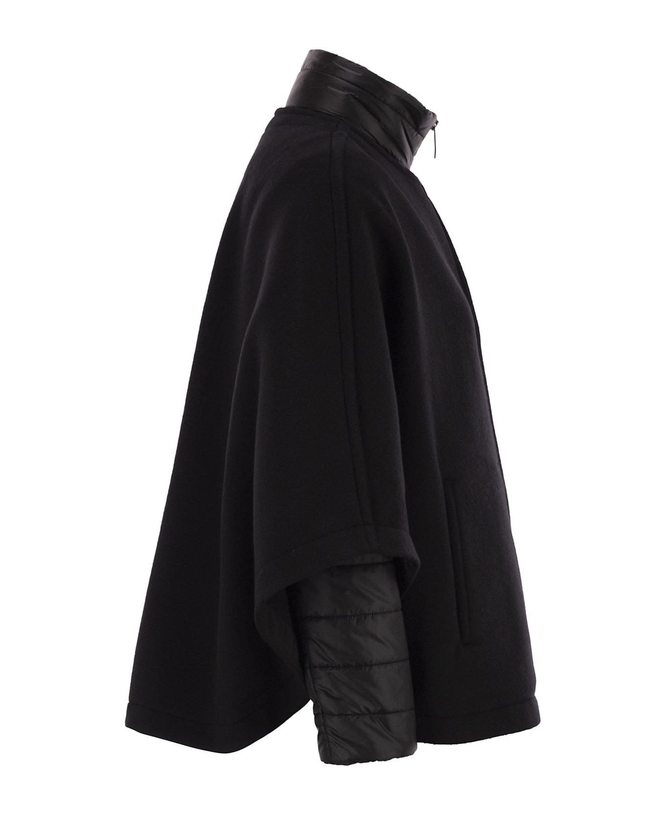 Fay 3-in-1 Double-sided Wool And Cashmere Cape - Black