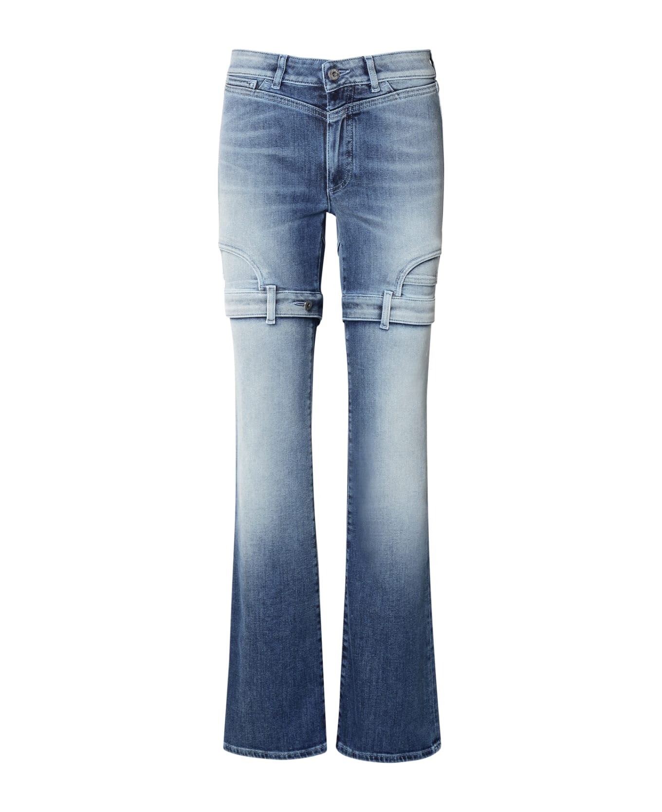 Off-White Cotton Jeans - Light Blue