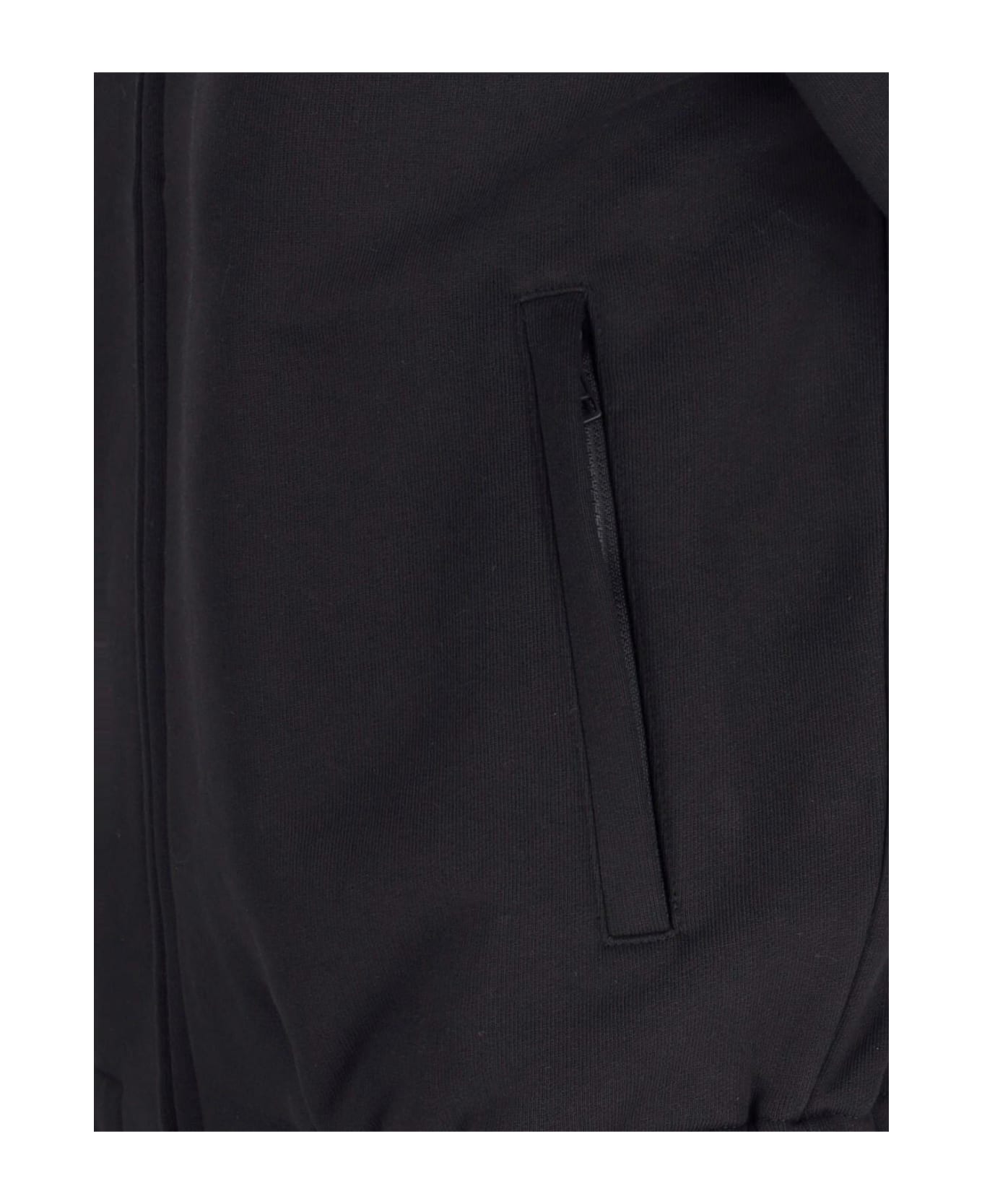 Moncler Cotton Fleece Overshirt - Black ニットウェア