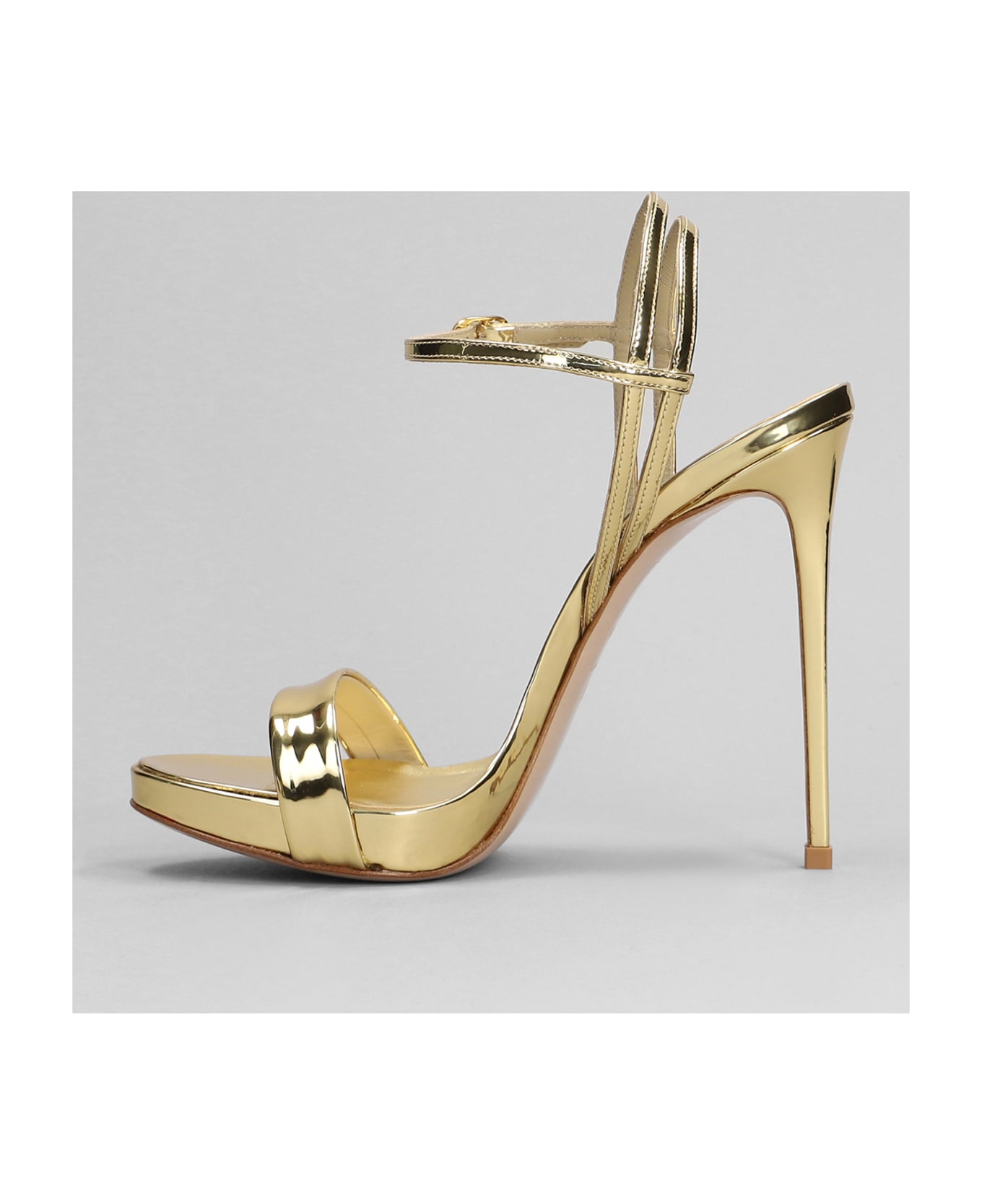 Le Silla Gwen Sandals In Gold Leather - gold