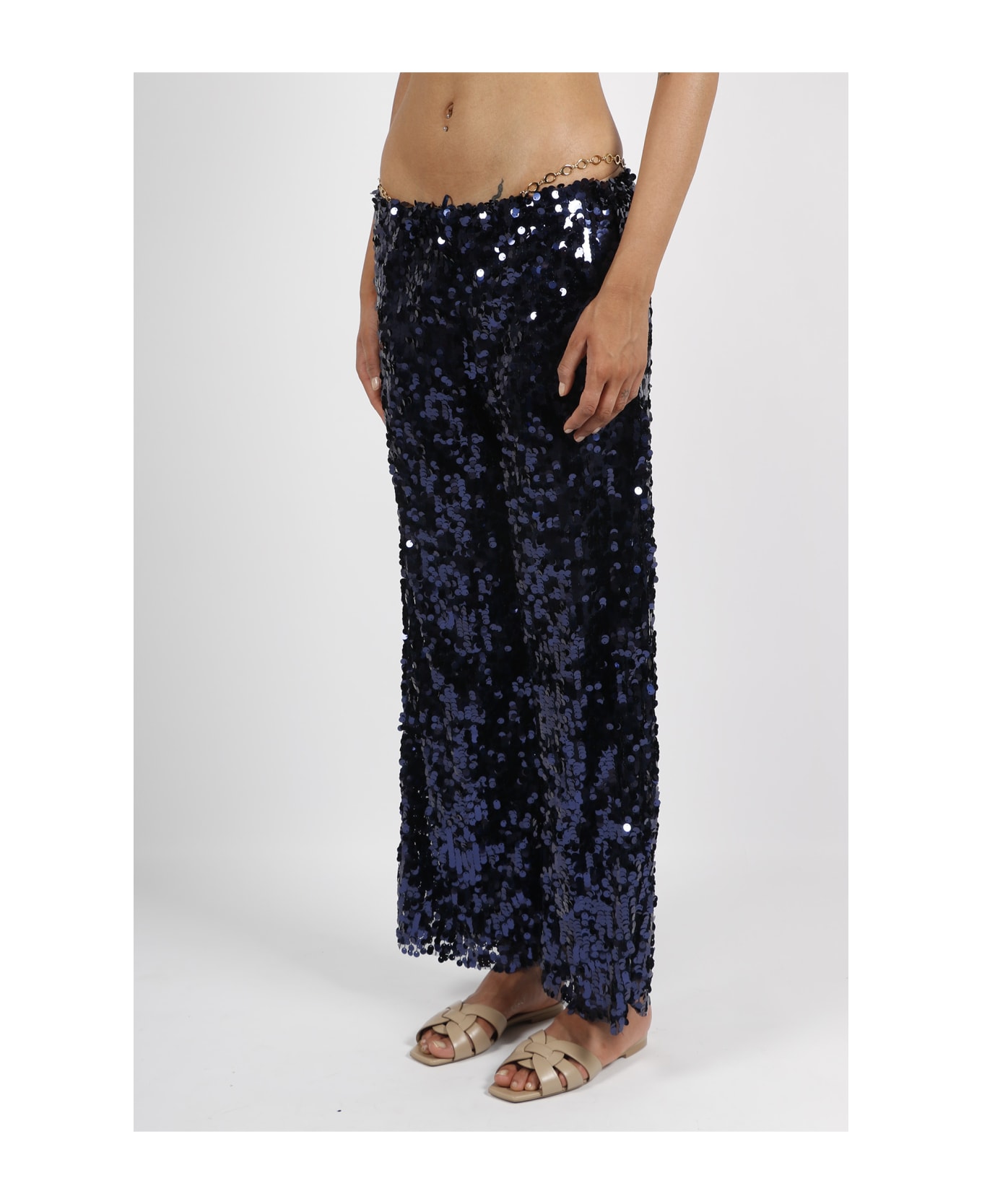 Oseree Night Sequins Pants - Blue