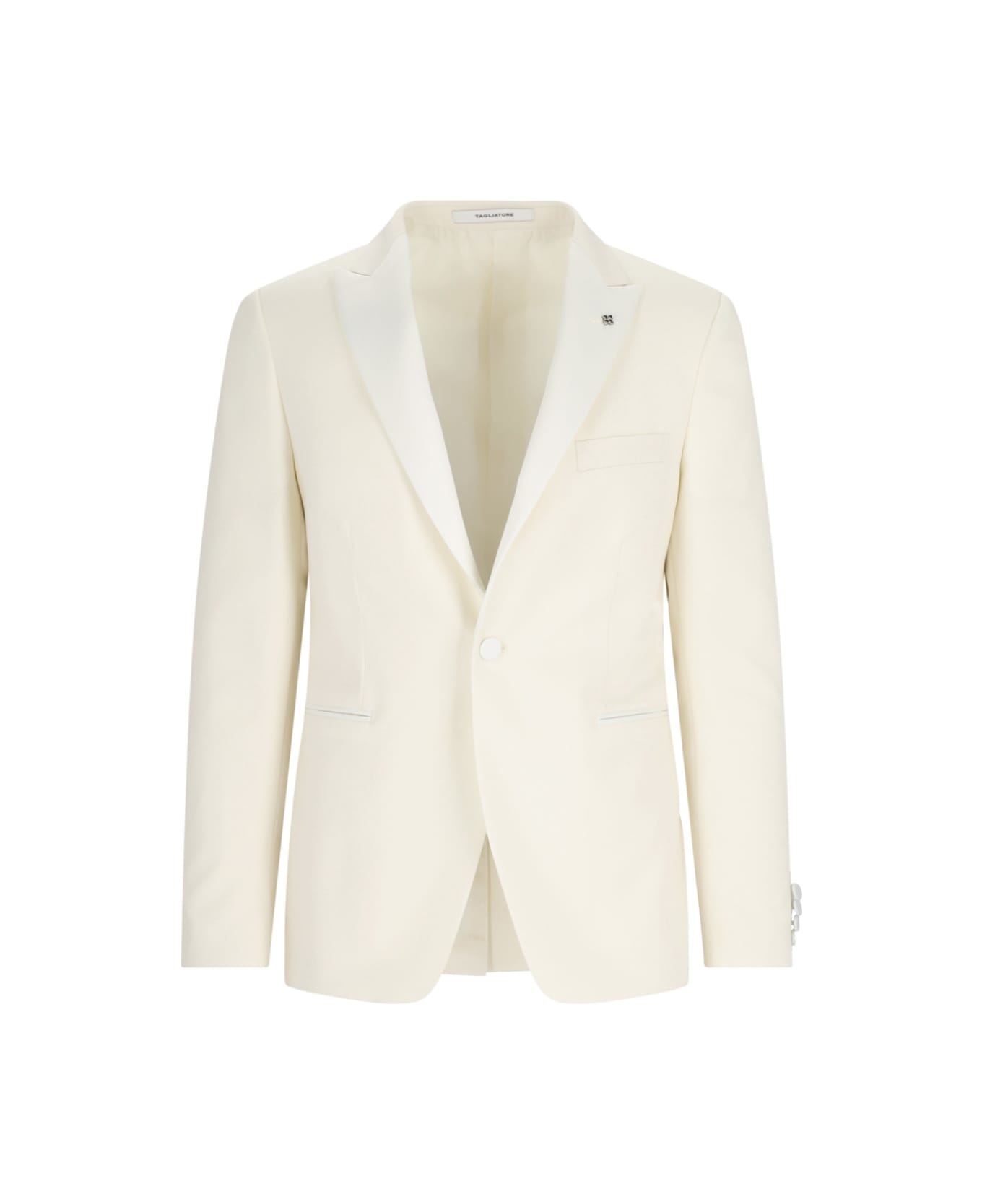 Tagliatore One-breasted Tuxedo Suit - White