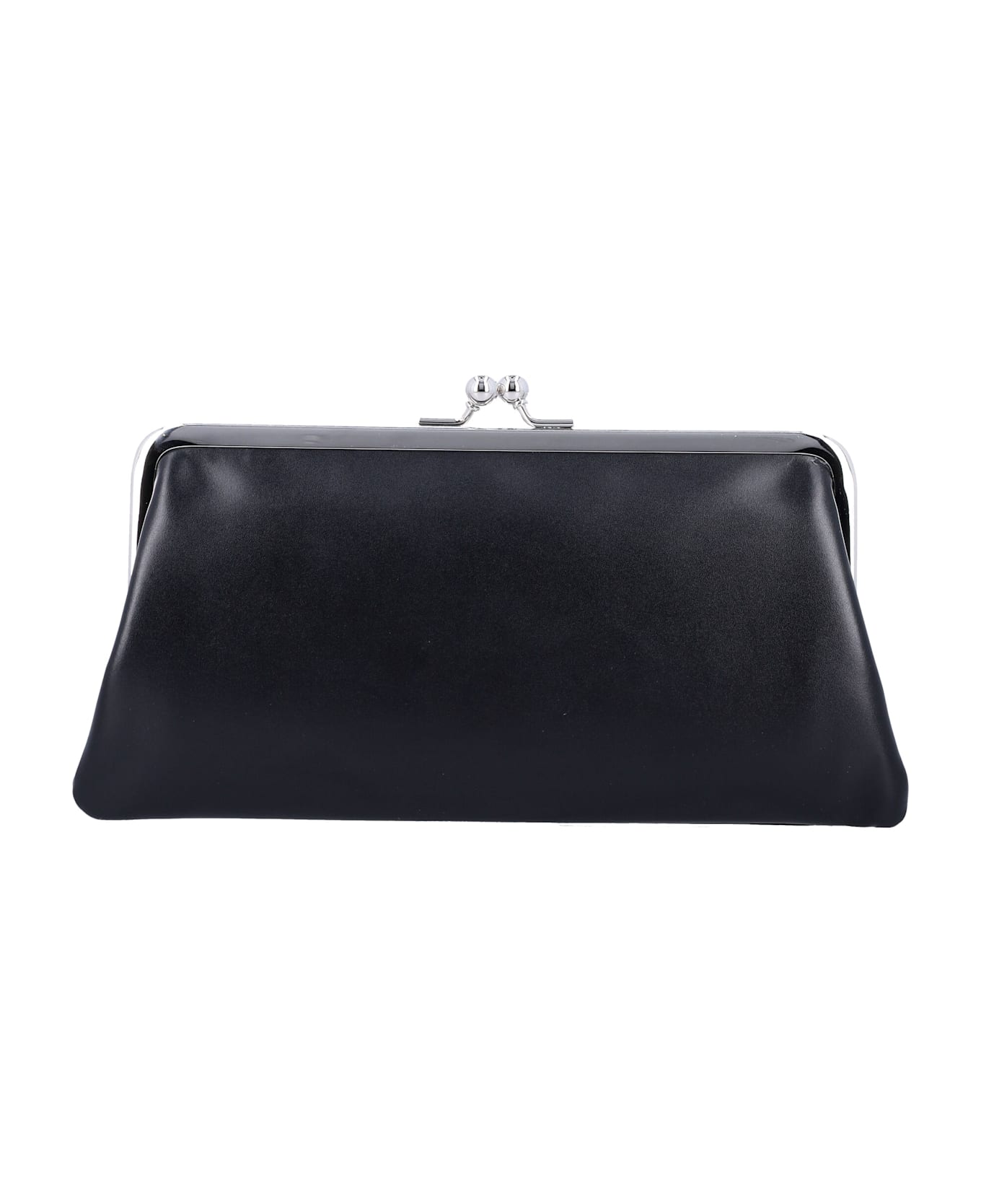 Comme des Garçons Wallet Kiss-clasp Purse - BLACK