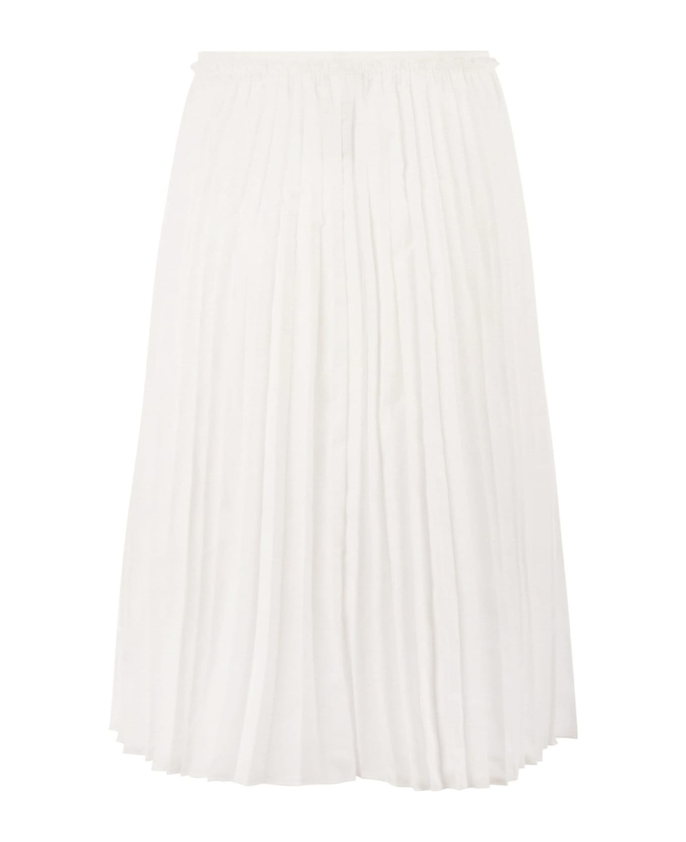 RED Valentino Pleated Taffeta Skirt - White