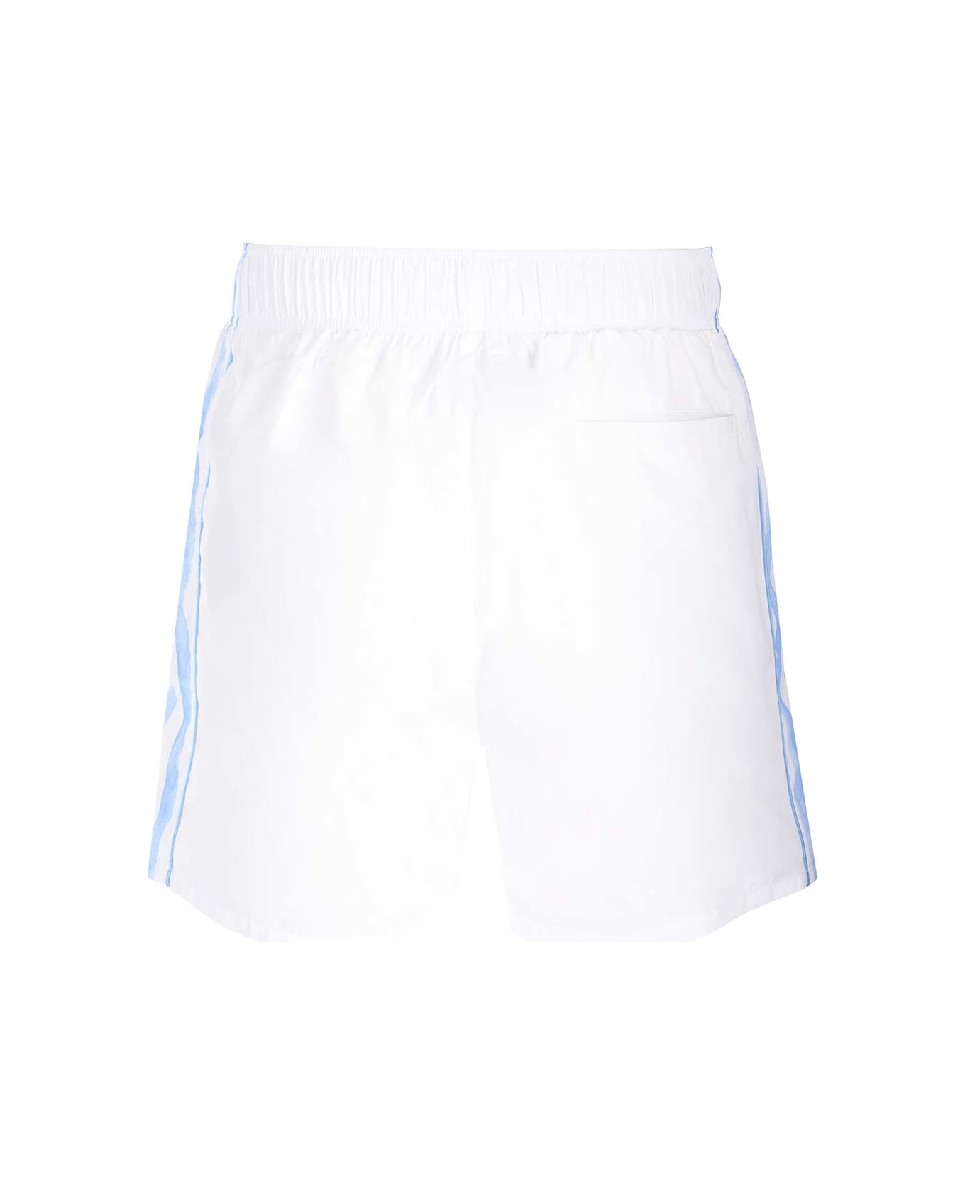 Casablanca White Shorts With Side Bands ショートパンツ