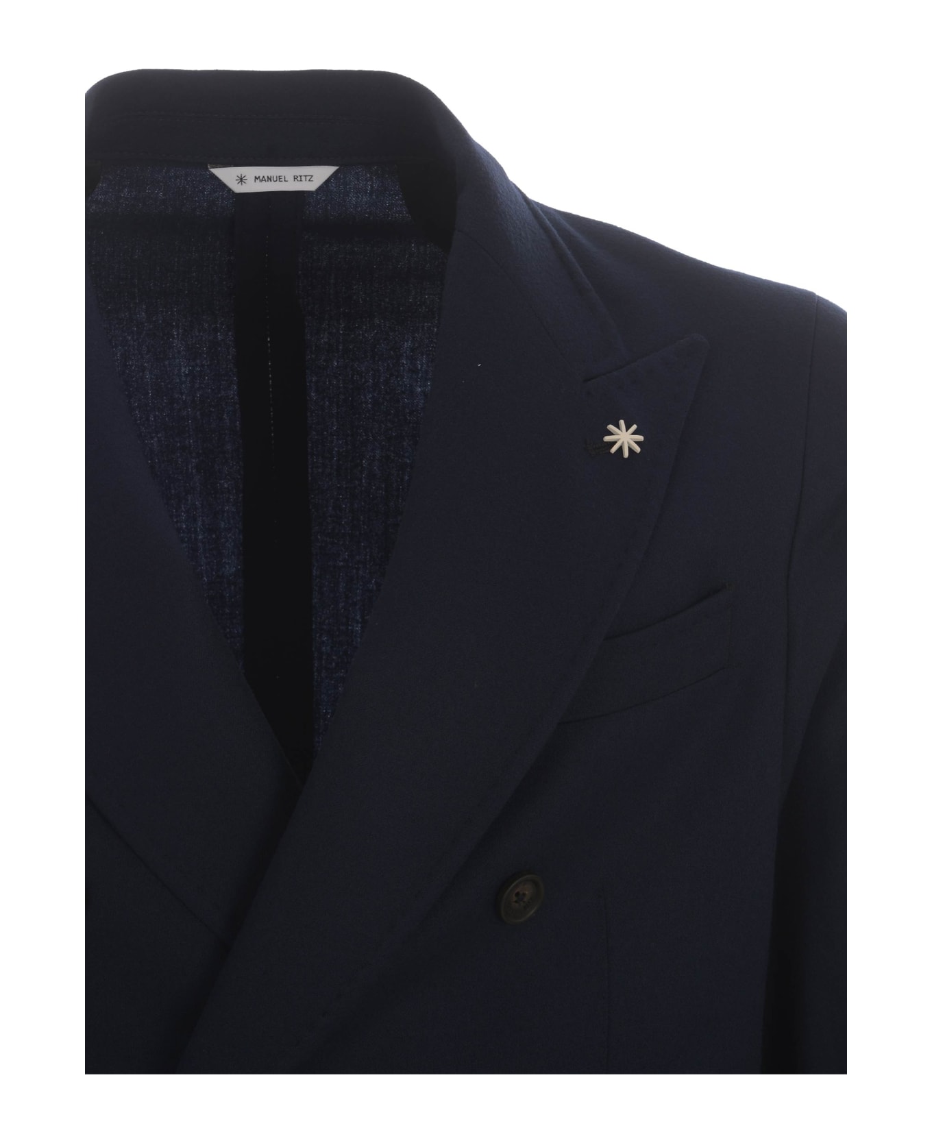 Manuel Ritz Double-breasted Manuel Ritz Wool Jacket - Blu
