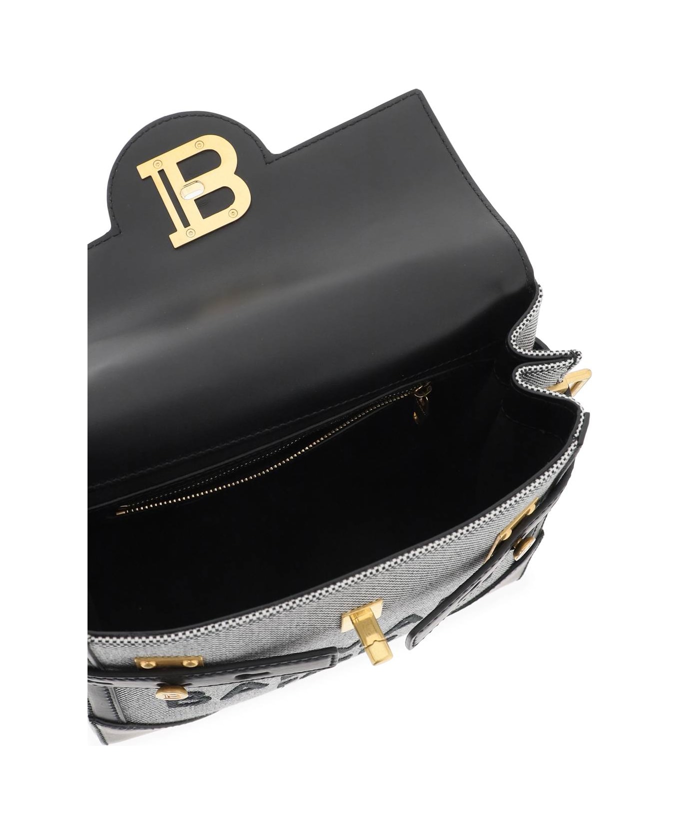 Balmain B-buzz 23 Handbag - NOIR BLANC (Black)