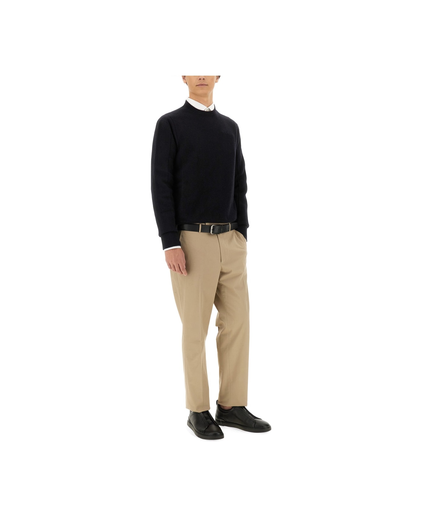 Zegna Wool Jersey. - BLACK