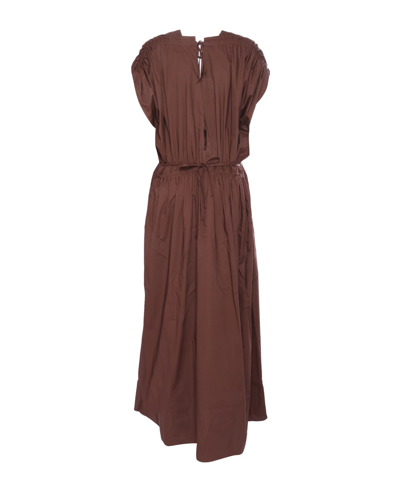 Ballantyne Long Brown Dress - BROWN ニットウェア