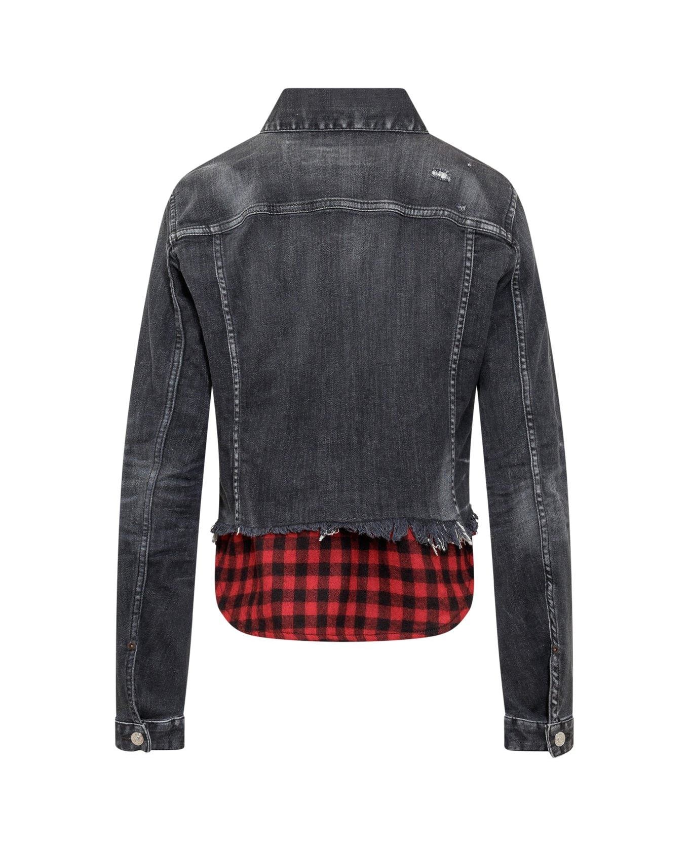 Dsquared2 Panelled Button-up Jacket - Black