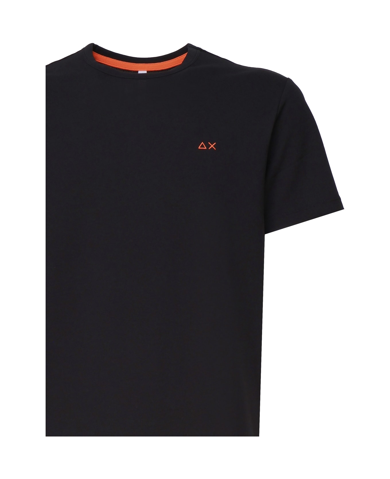 Sun 68 T-shirt With Logo - Black シャツ
