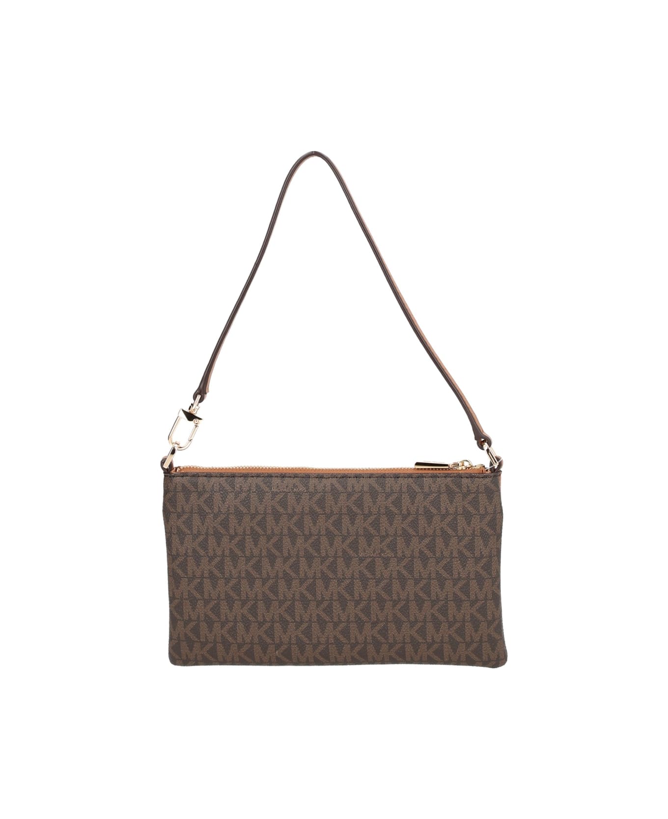 Michael Kors Clutch Bag With Logo - BROWN
