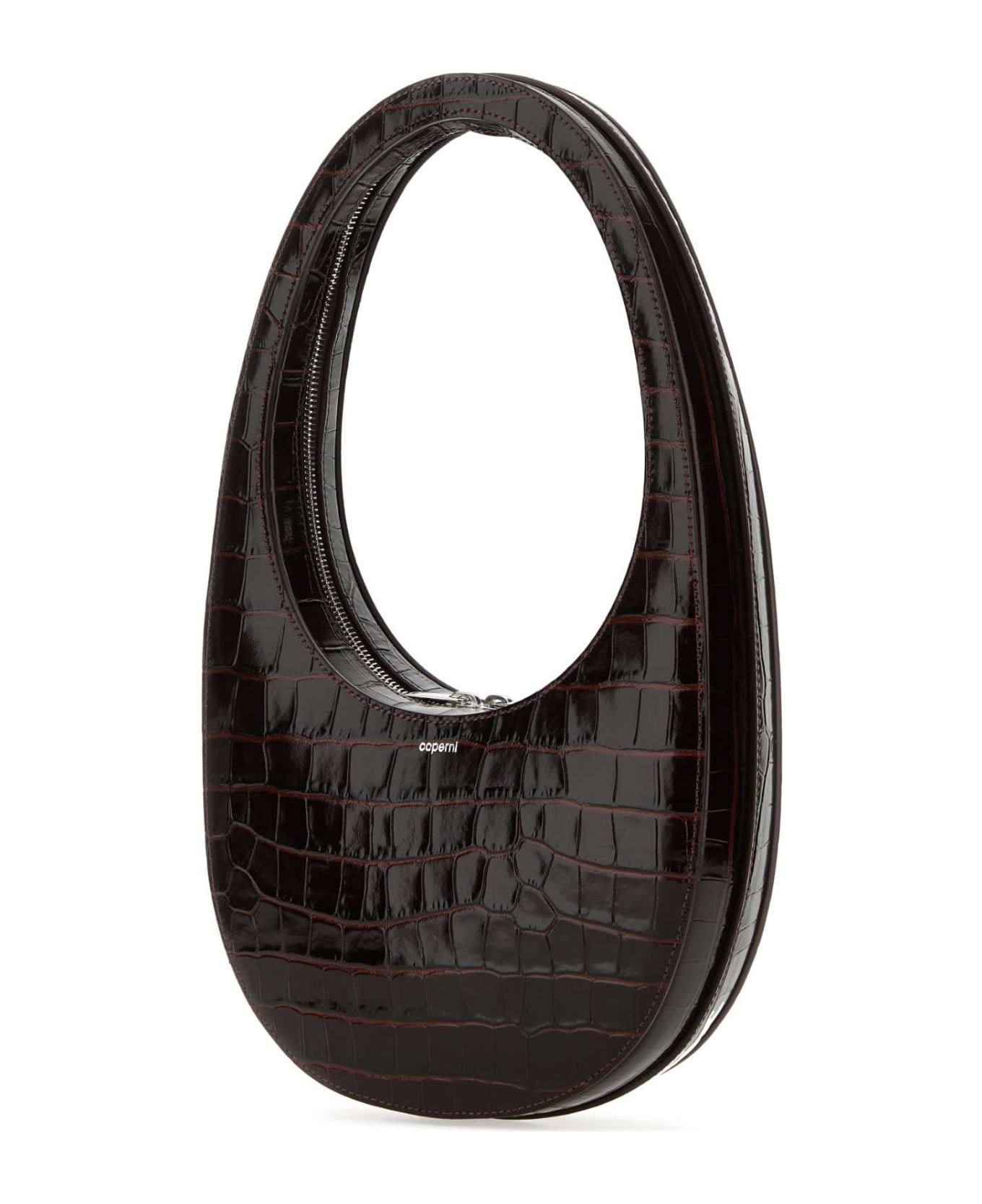 Coperni Chocolate Leather Swipe Handbag - BROWN