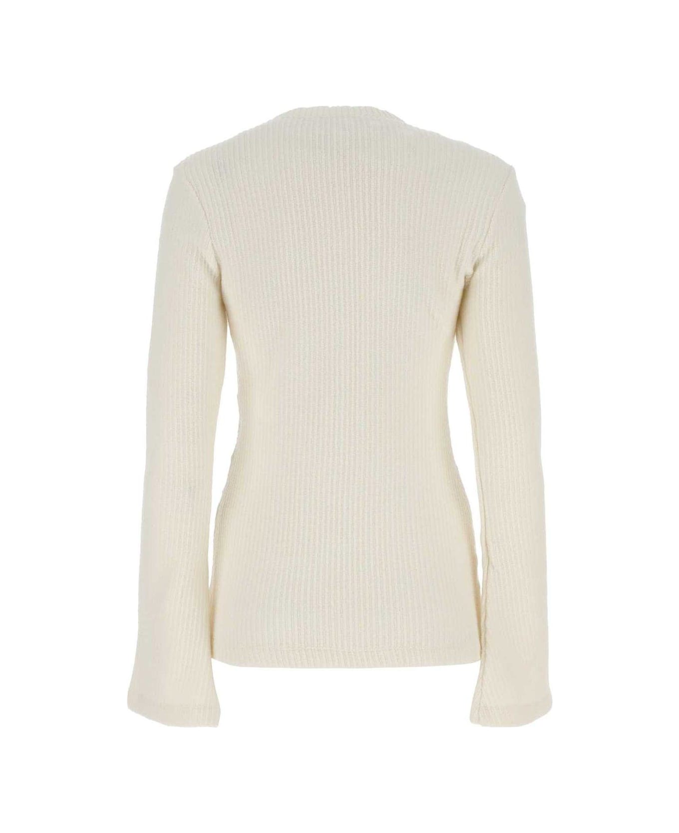 Chloé Flare Sleeved Knit Top - White