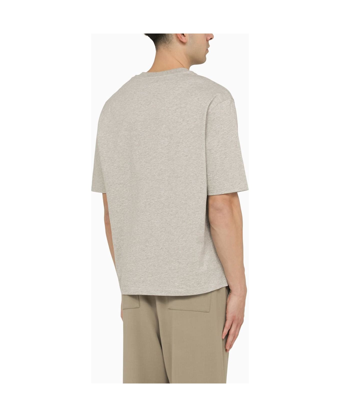 Ami Alexandre Mattiussi Ami De Coeur Ash Grey Oversize T-shirt - Grey