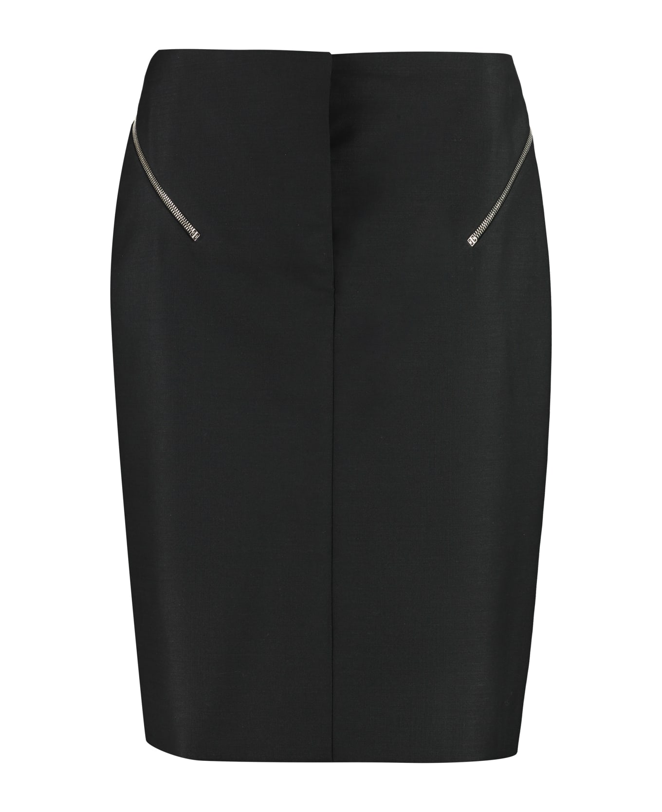 Givenchy Stretch Pencil Skirt With Zip - black