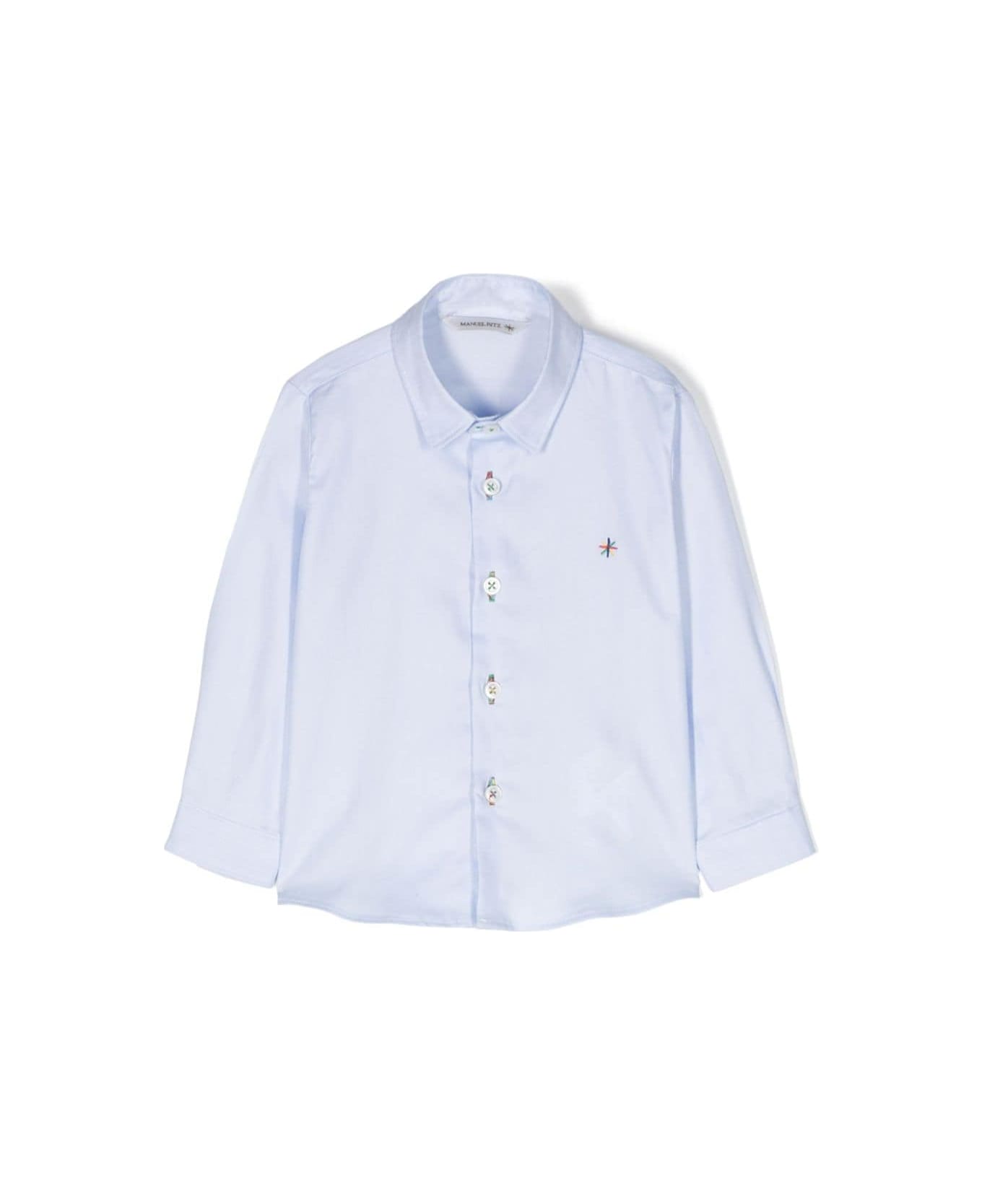 Manuel Ritz Shirt With Embroidery - Light blue シャツ
