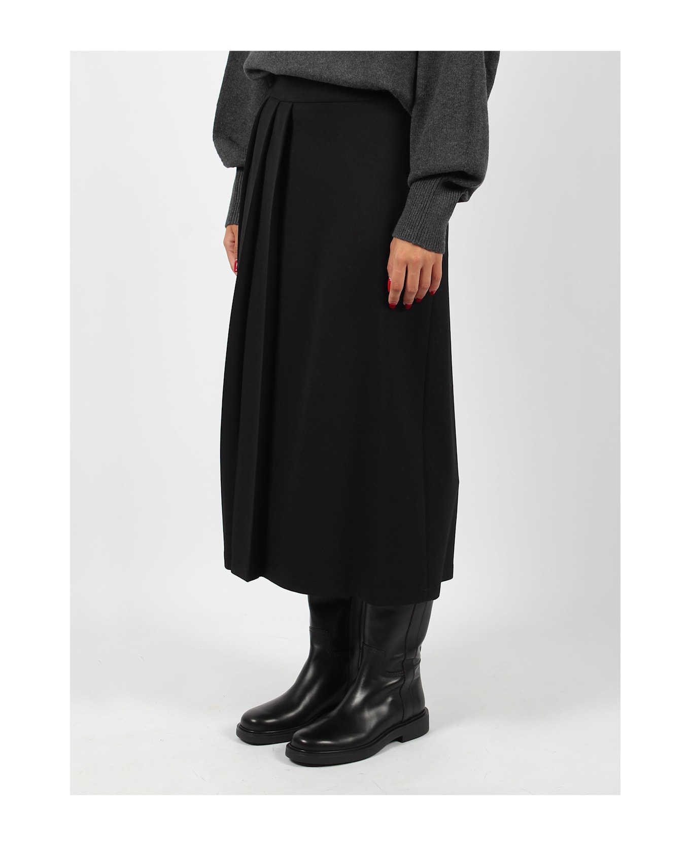 Parosh Liliuxy Midi Skirt - Nero