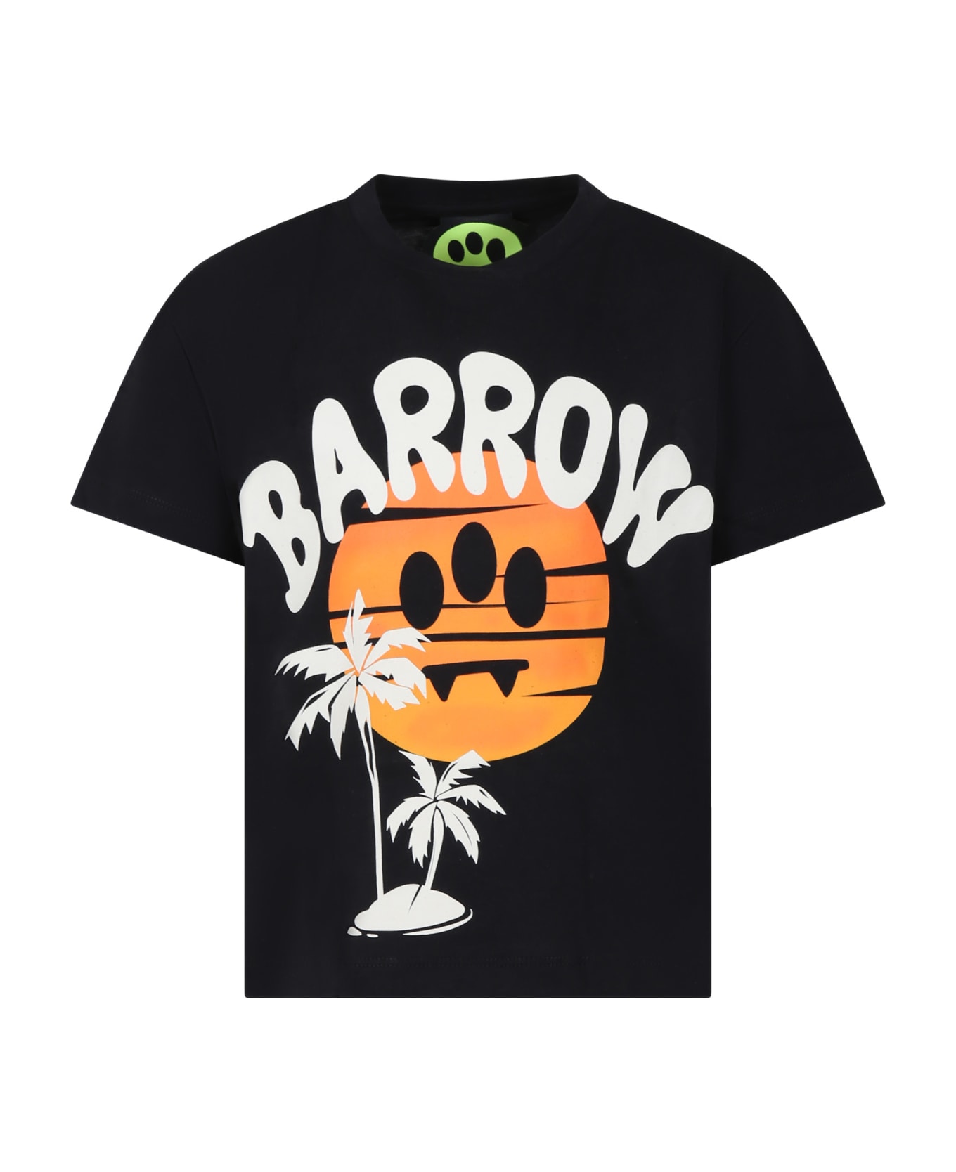 Barrow Black T-shirt For Boy With Logo - Nero/Black Tシャツ＆ポロシャツ