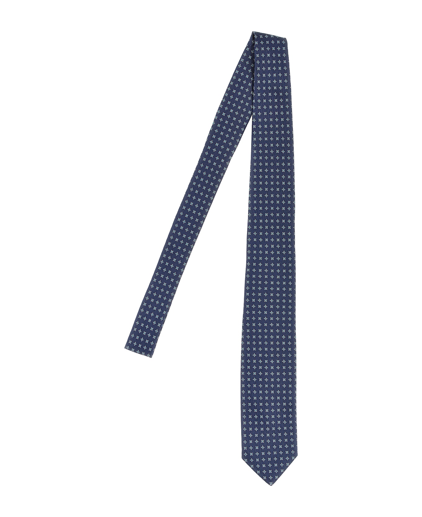 Barba Napoli Patterned Tie - Blue