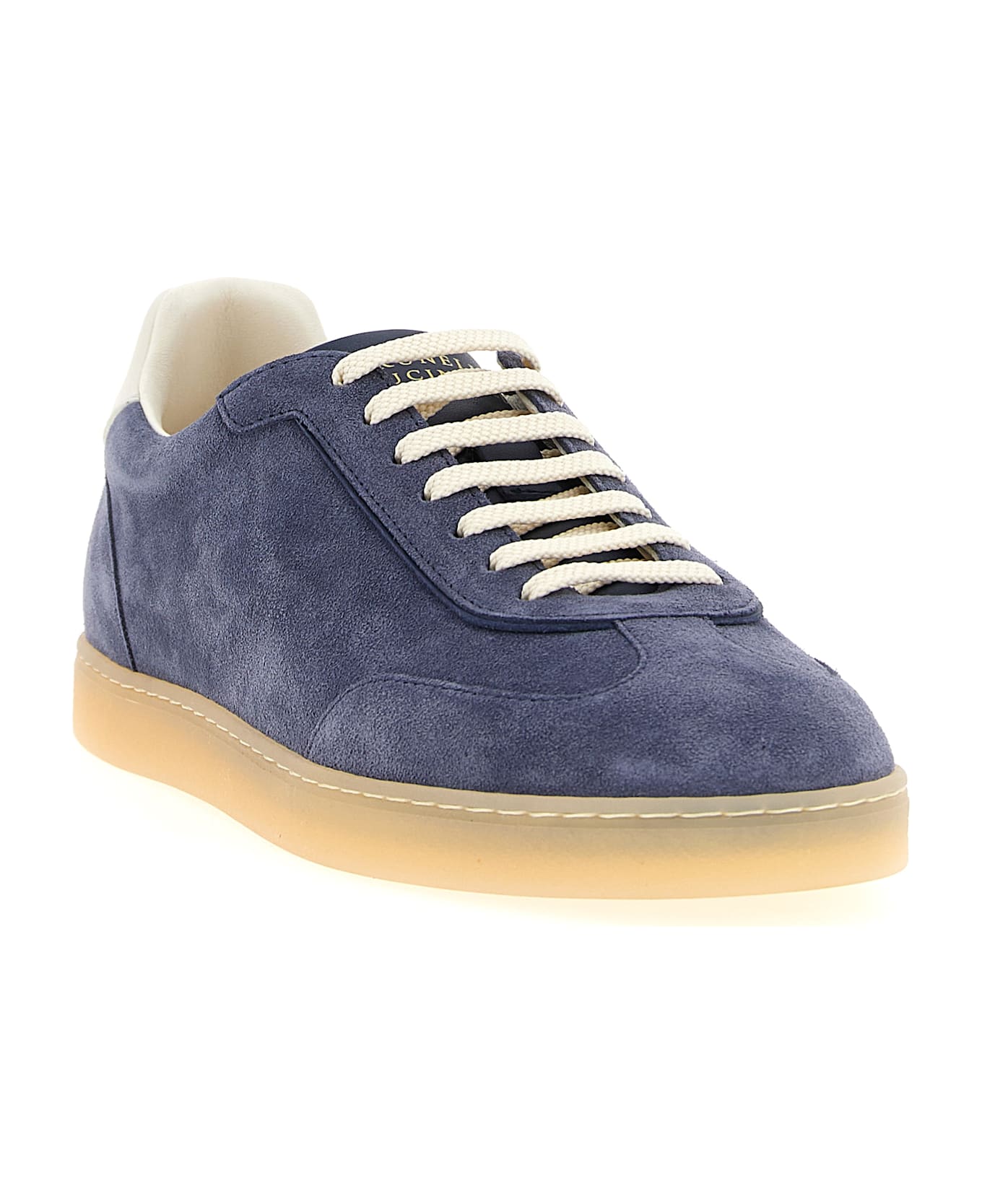 Brunello Cucinelli Washed Suede Sneakers - Blue