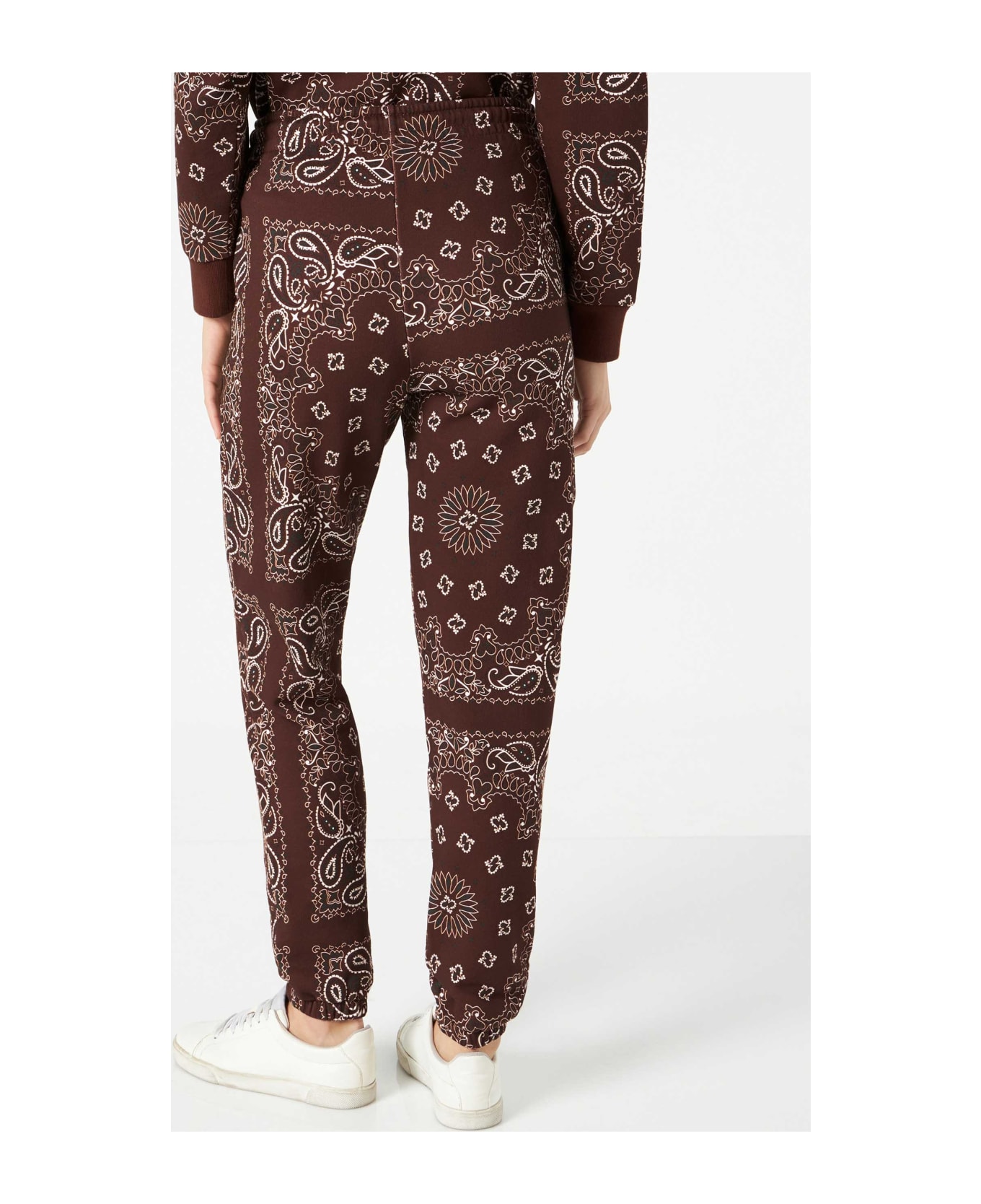 MC2 Saint Barth Woman Fleece Pants With Brown Bandanna Print