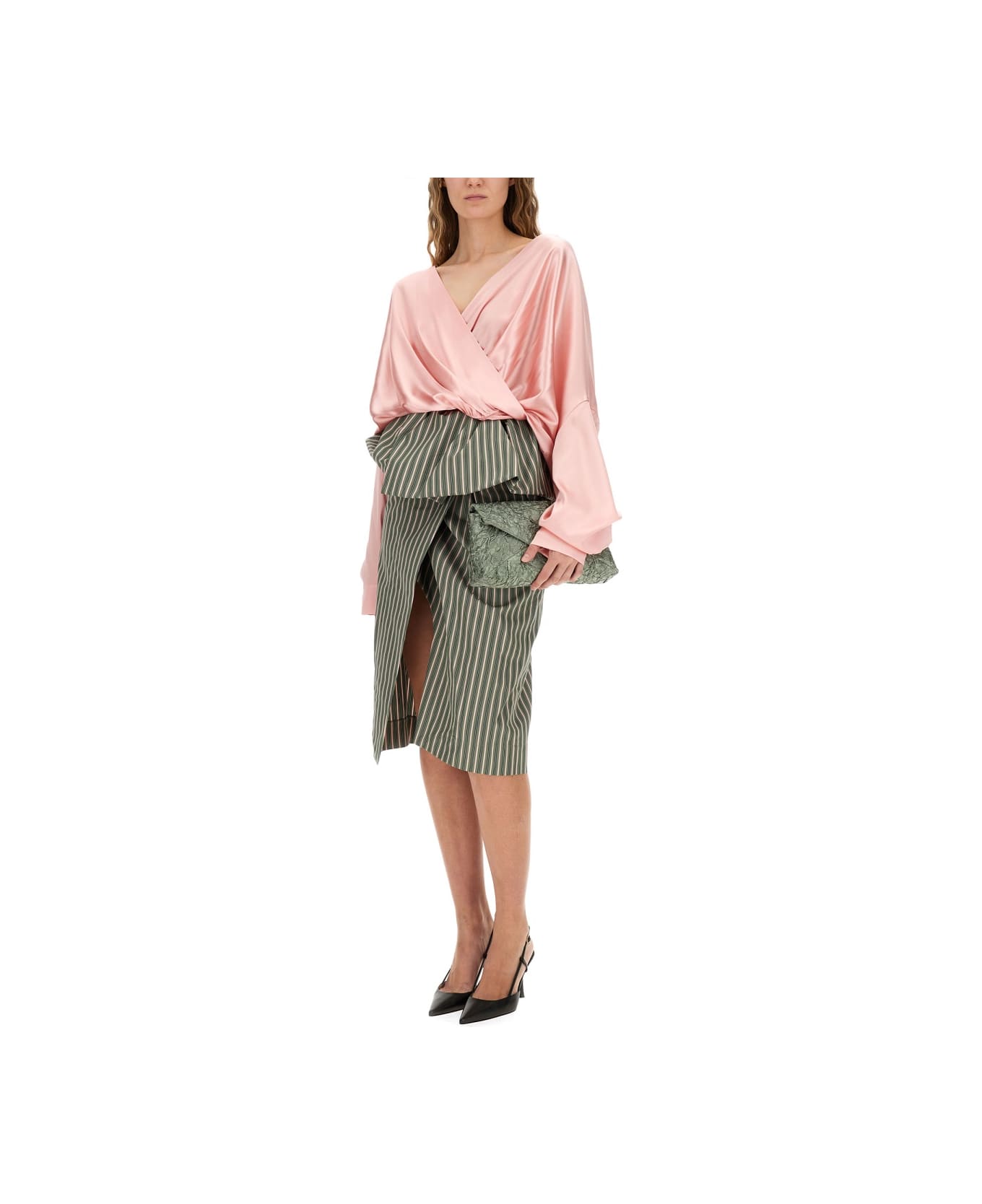Dries Van Noten Striped Midi Skirt - MULTICOLOUR
