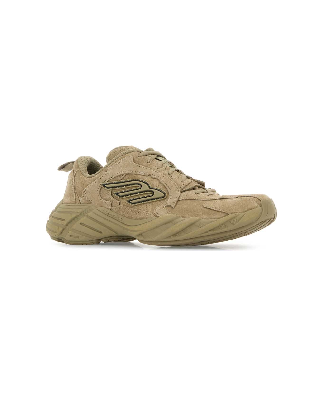Balenciaga Beige Suede Monday Sneakers - BEIGE