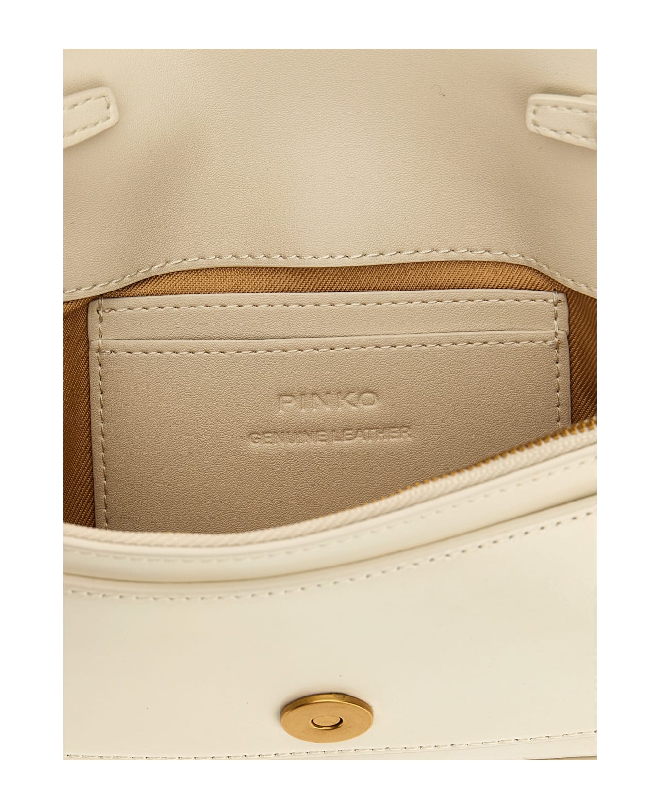 Pinko Love One Pocket Crossbody Bag - Bianco + bianco-block color