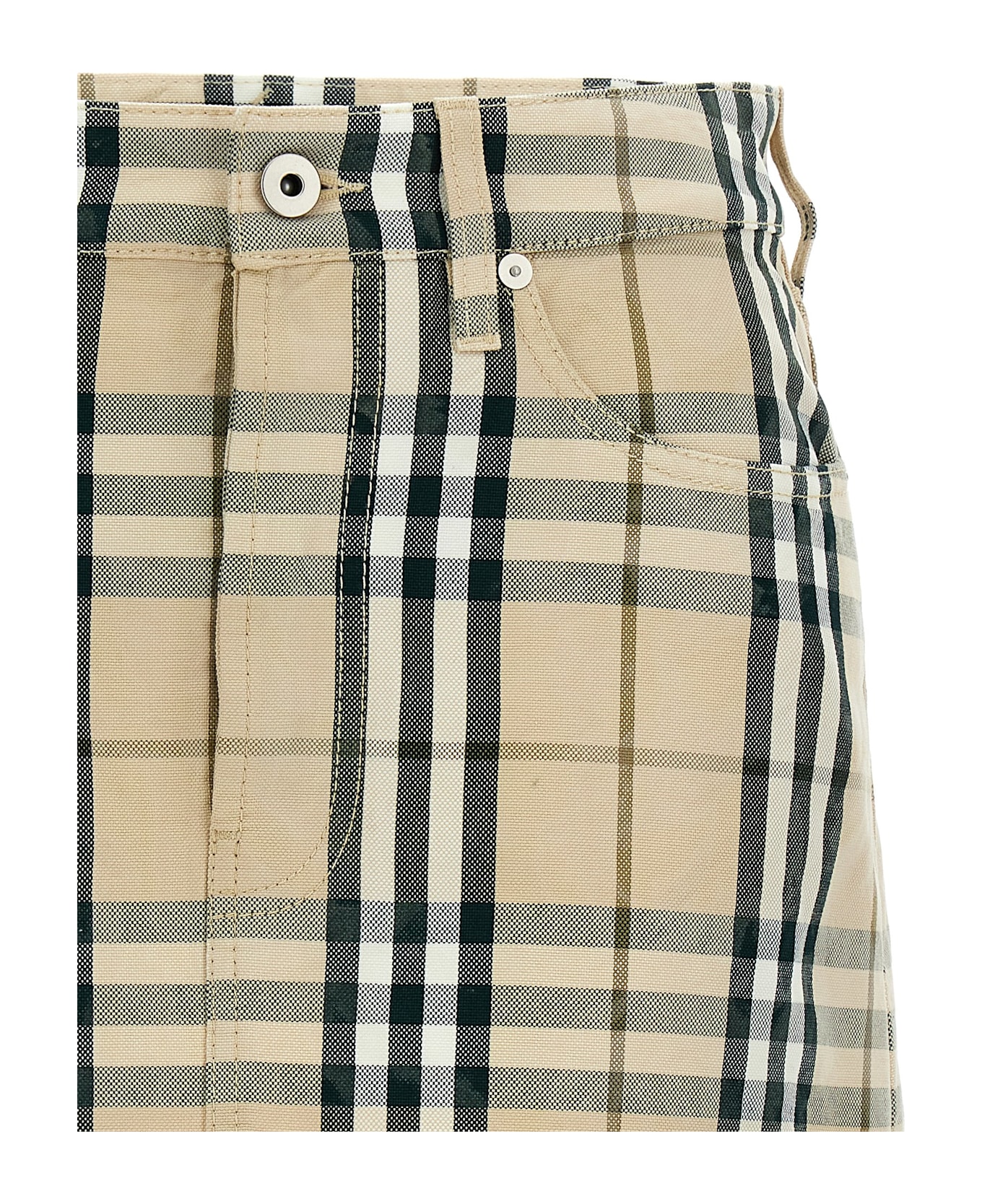 Burberry Check Skirt - Beige