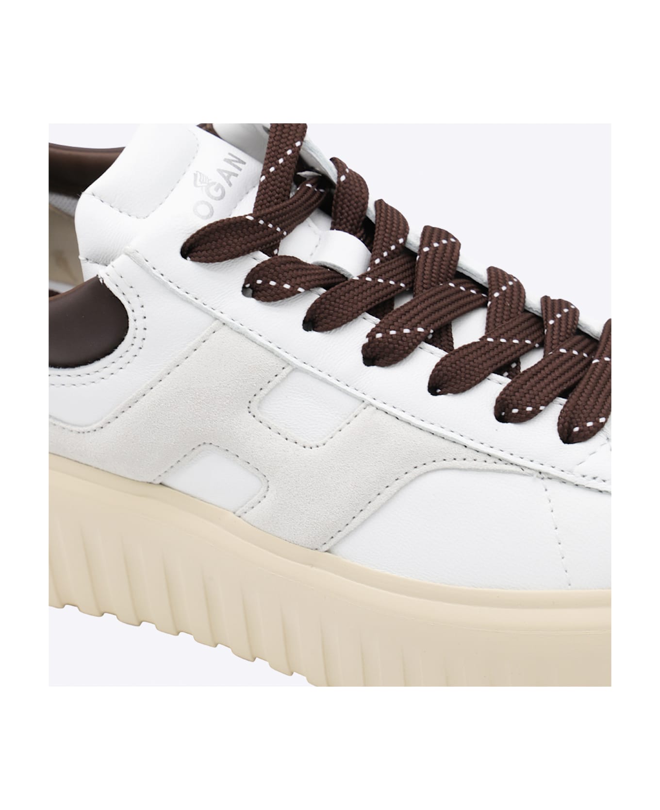 Hogan White And Cream Leather Sneakers - White