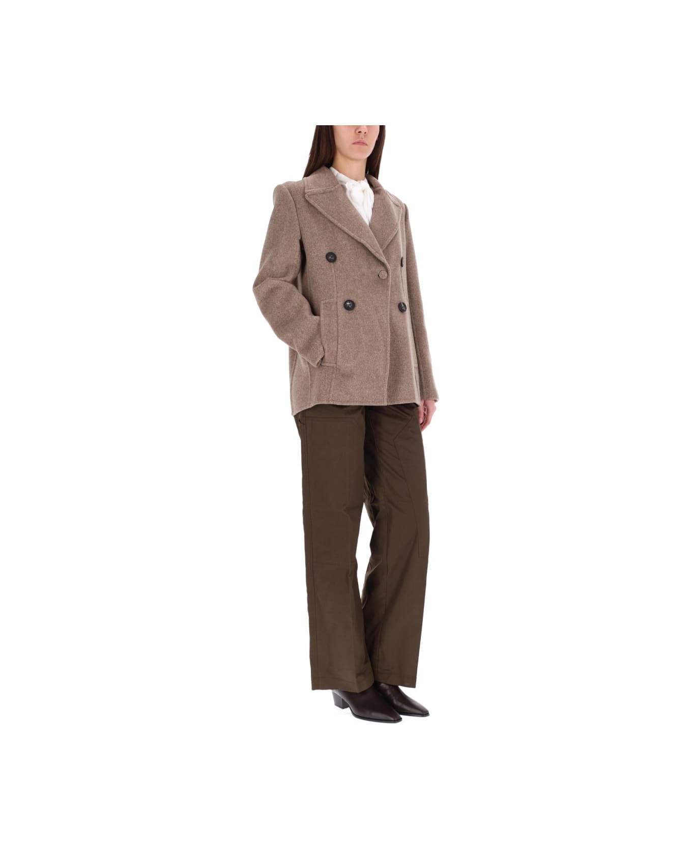 Tory Burch Wide Twill Jacket - BROWN