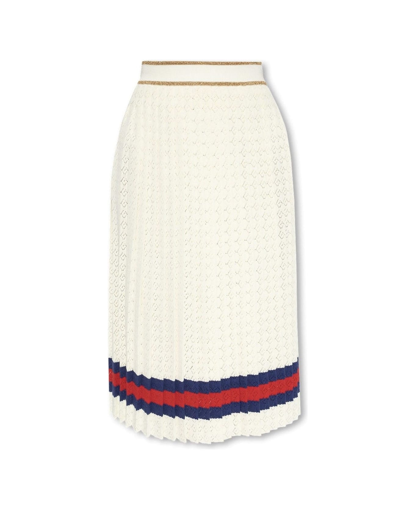 Gucci G Rhombus Knit Skirt - White