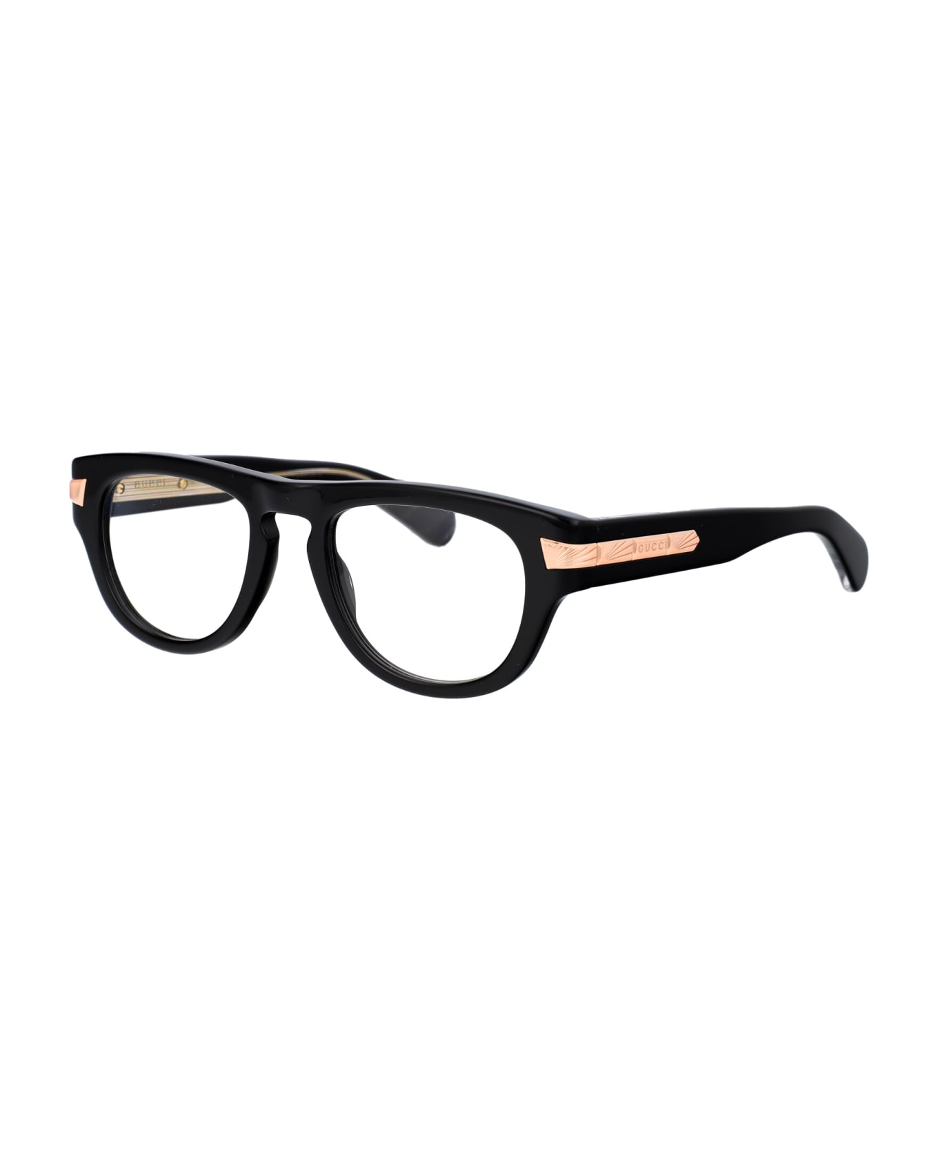 Gucci Eyewear Gg1519o Glasses - 001 BLACK BLACK TRANSPARENT