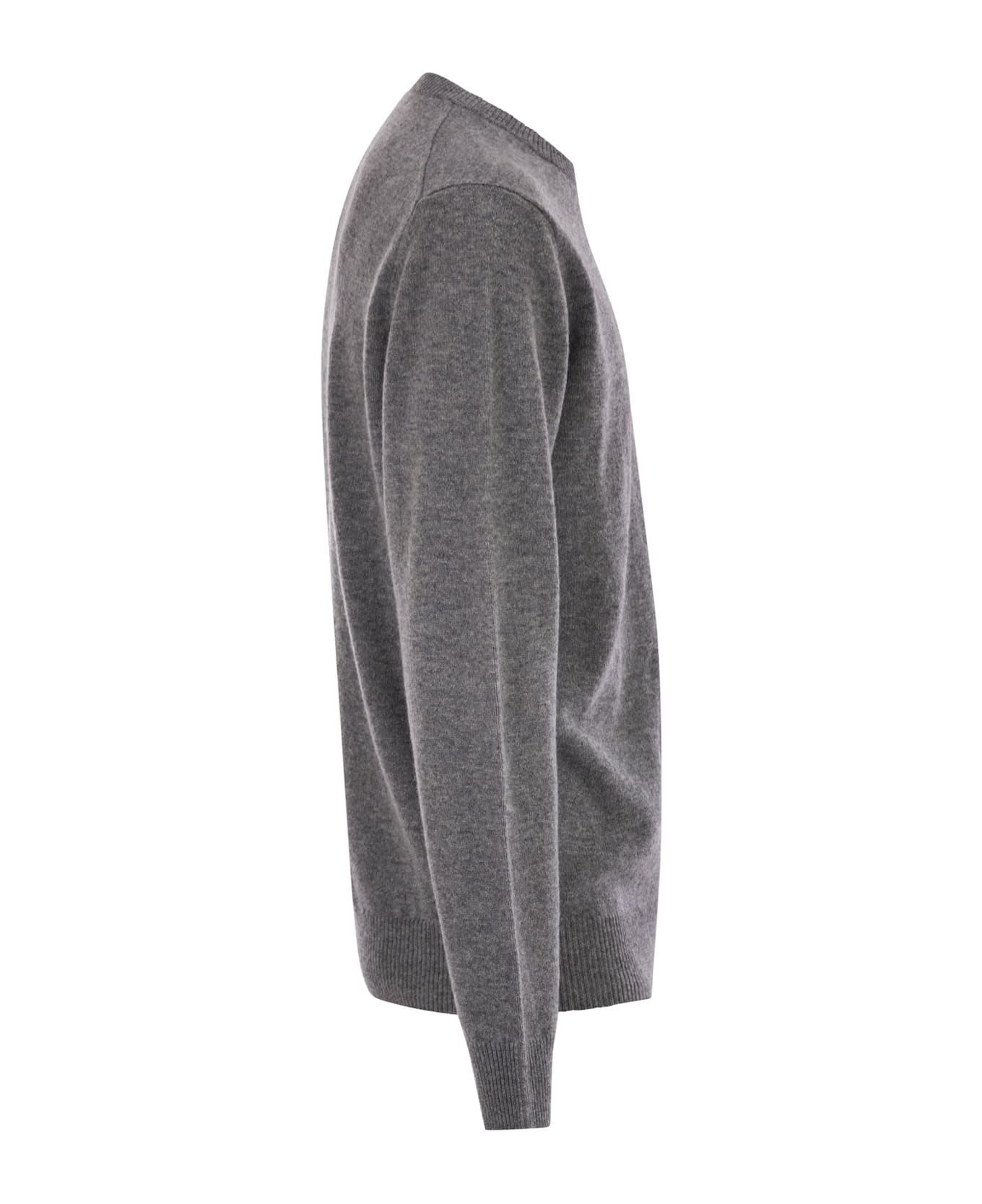 MC2 Saint Barth Regent - Lambswool Crew Neck Jumper - Grey