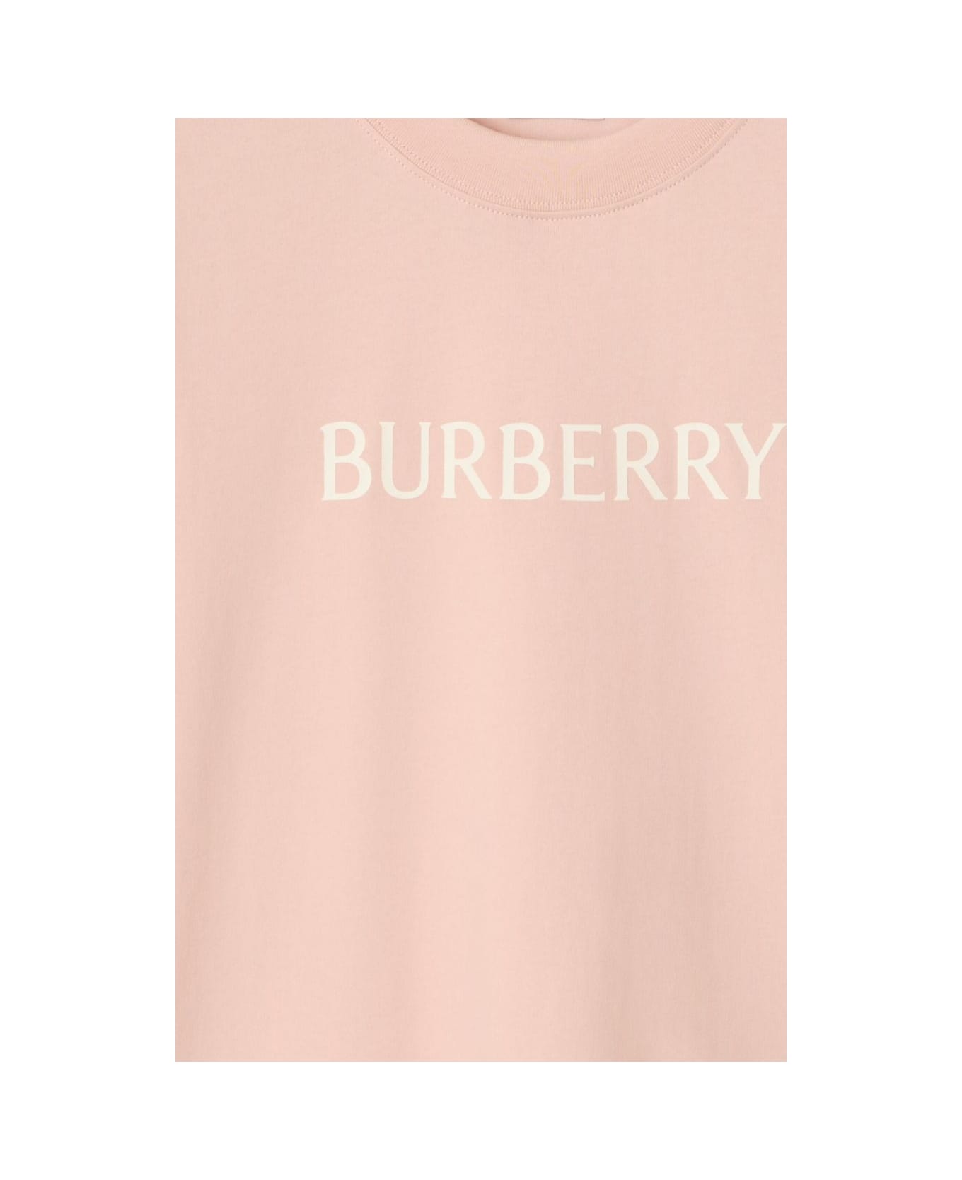 Burberry Logo Cotton T-shirt - Lilac