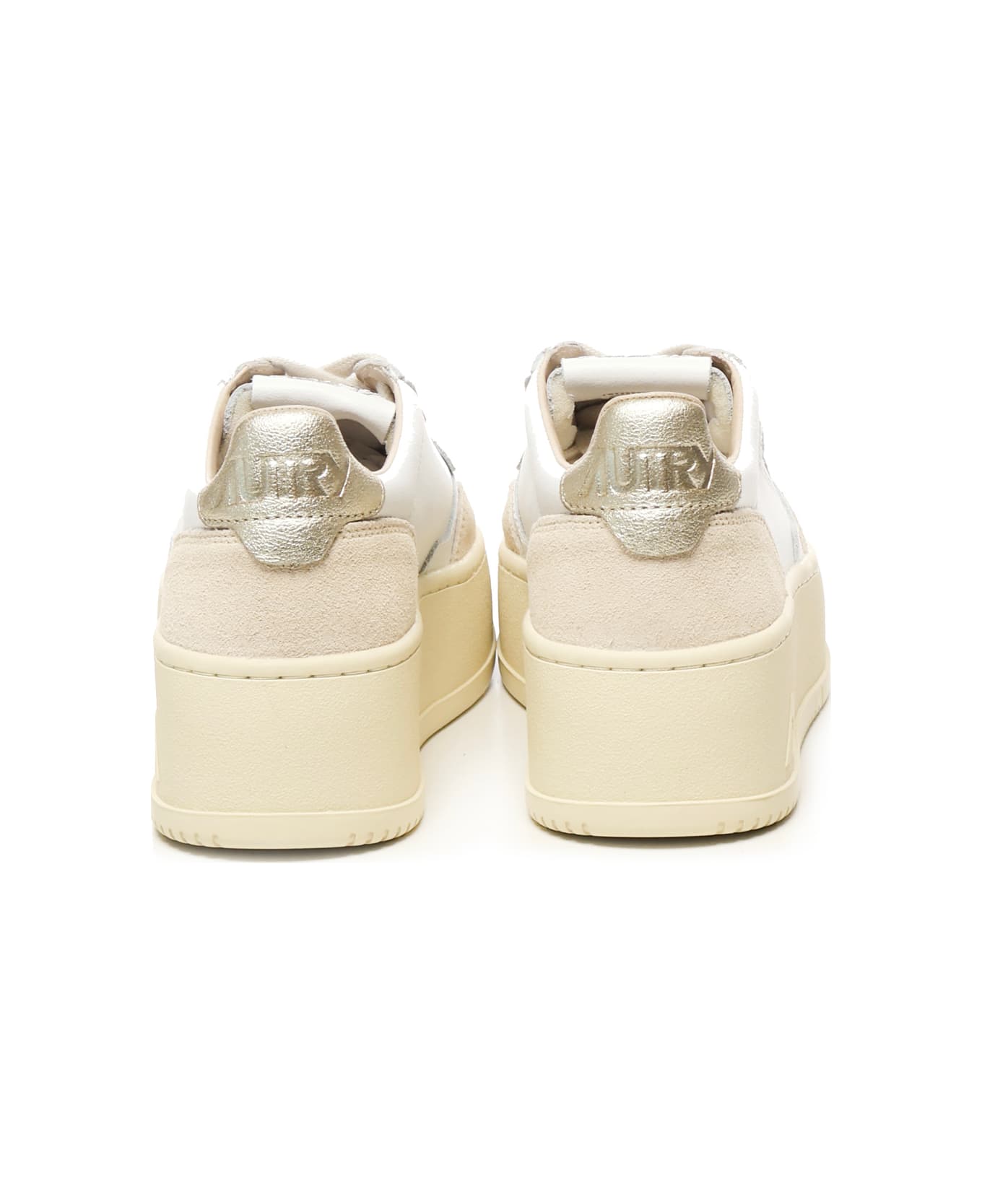 Autry Medalist Platform Sneakers - WHITE/BLUSH