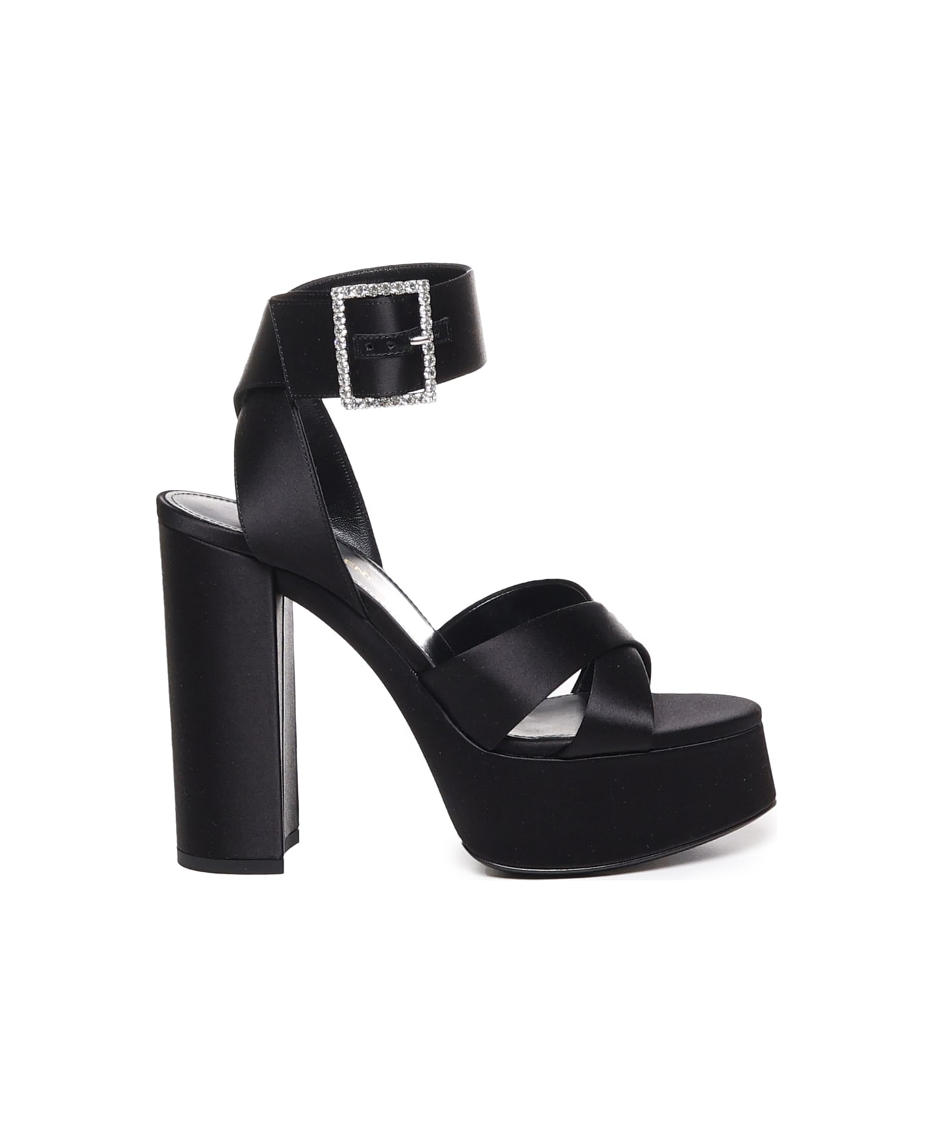 Saint Laurent Bianca Sandals With Platform - Black