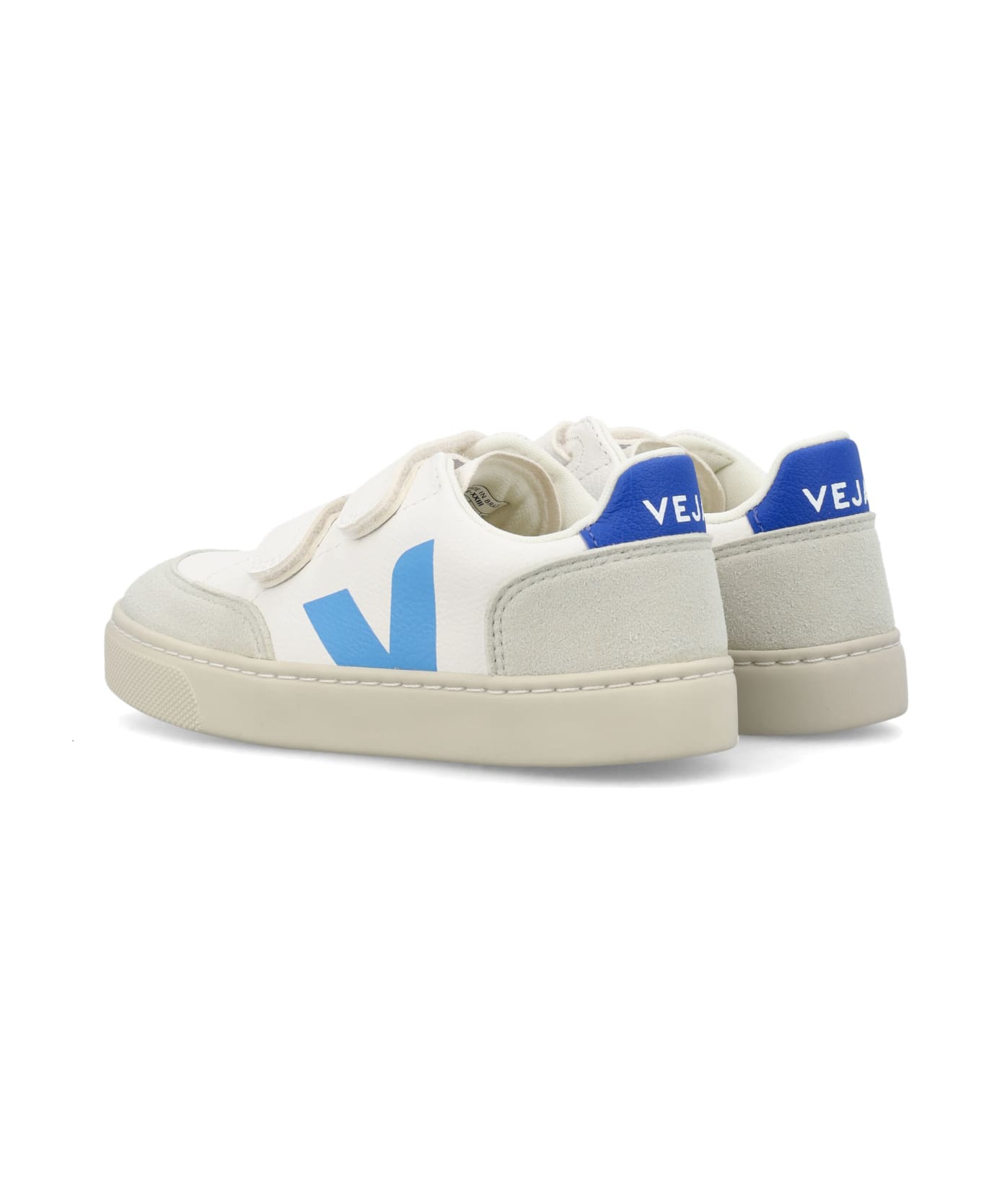 Veja Small V-12 Sneakers - WHITE/BLUE
