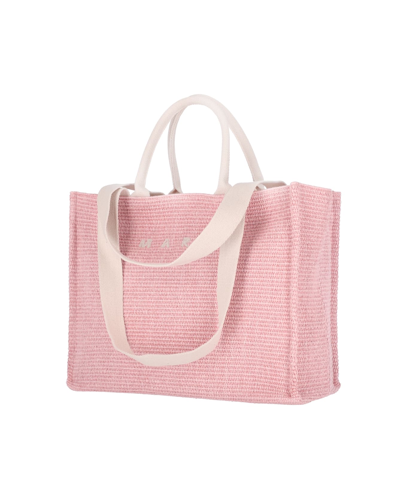 Marni Large Logo Tote Bag - Pink トートバッグ