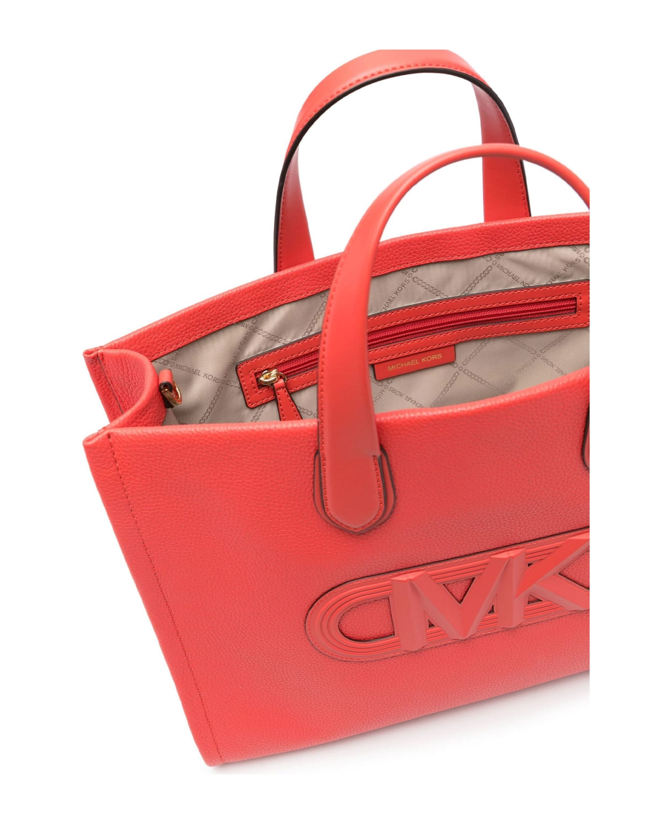 Michael Kors Large Tote Bag With Logo - SPICED CORAL