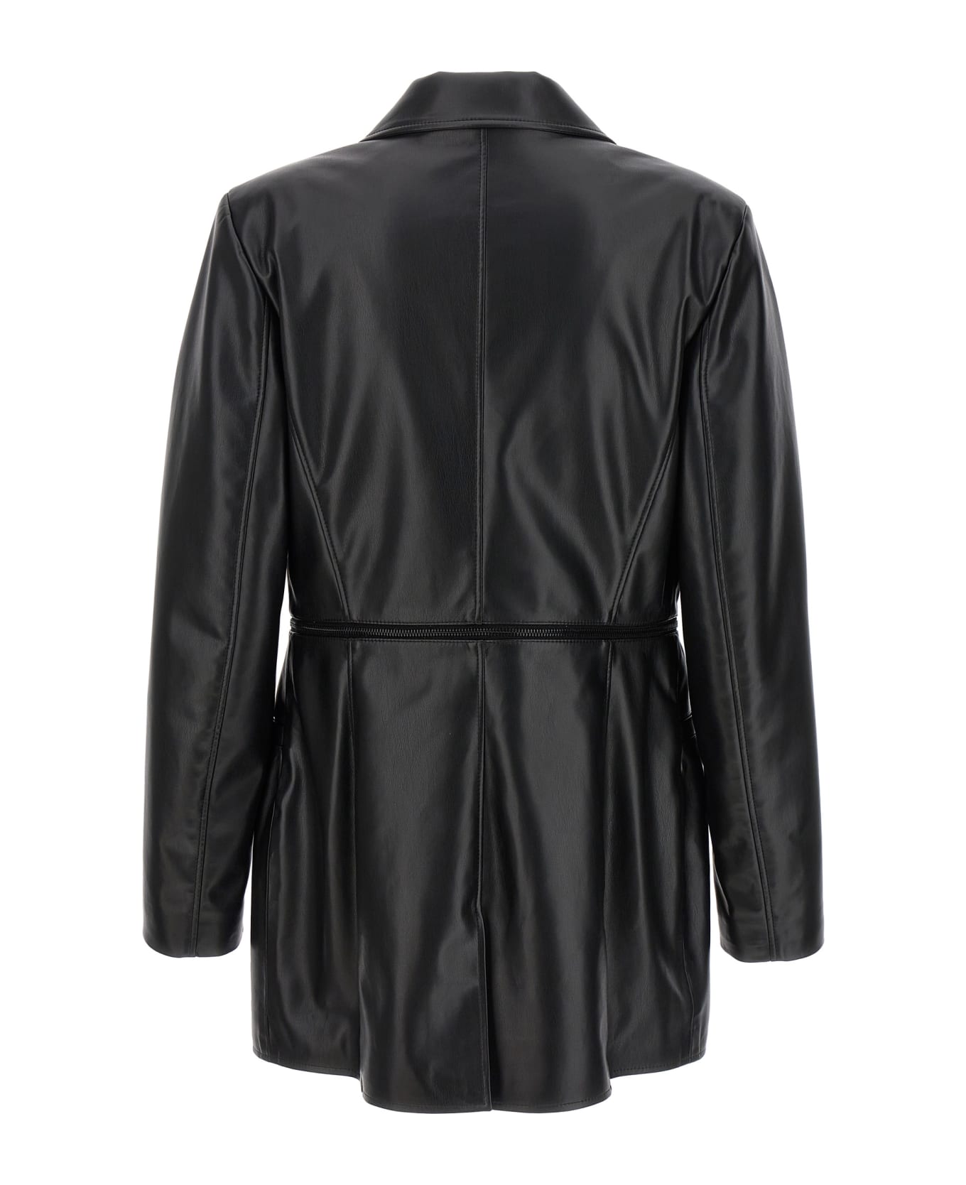 Karl Lagerfeld Recycled Leather Blazer - Black   コート