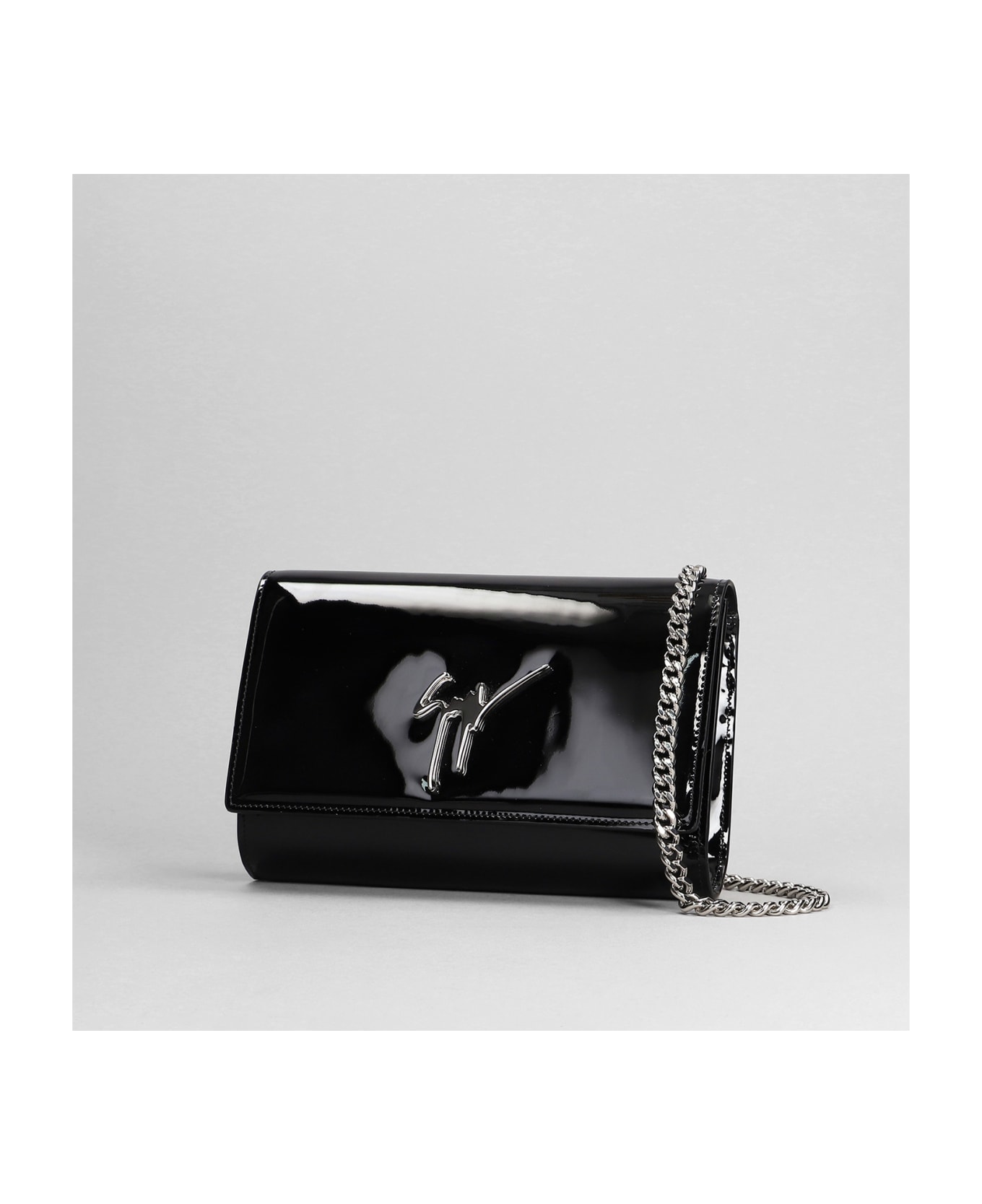 Giuseppe Zanotti Cleopatra Shoulder Bag In Black Patent Leather - black